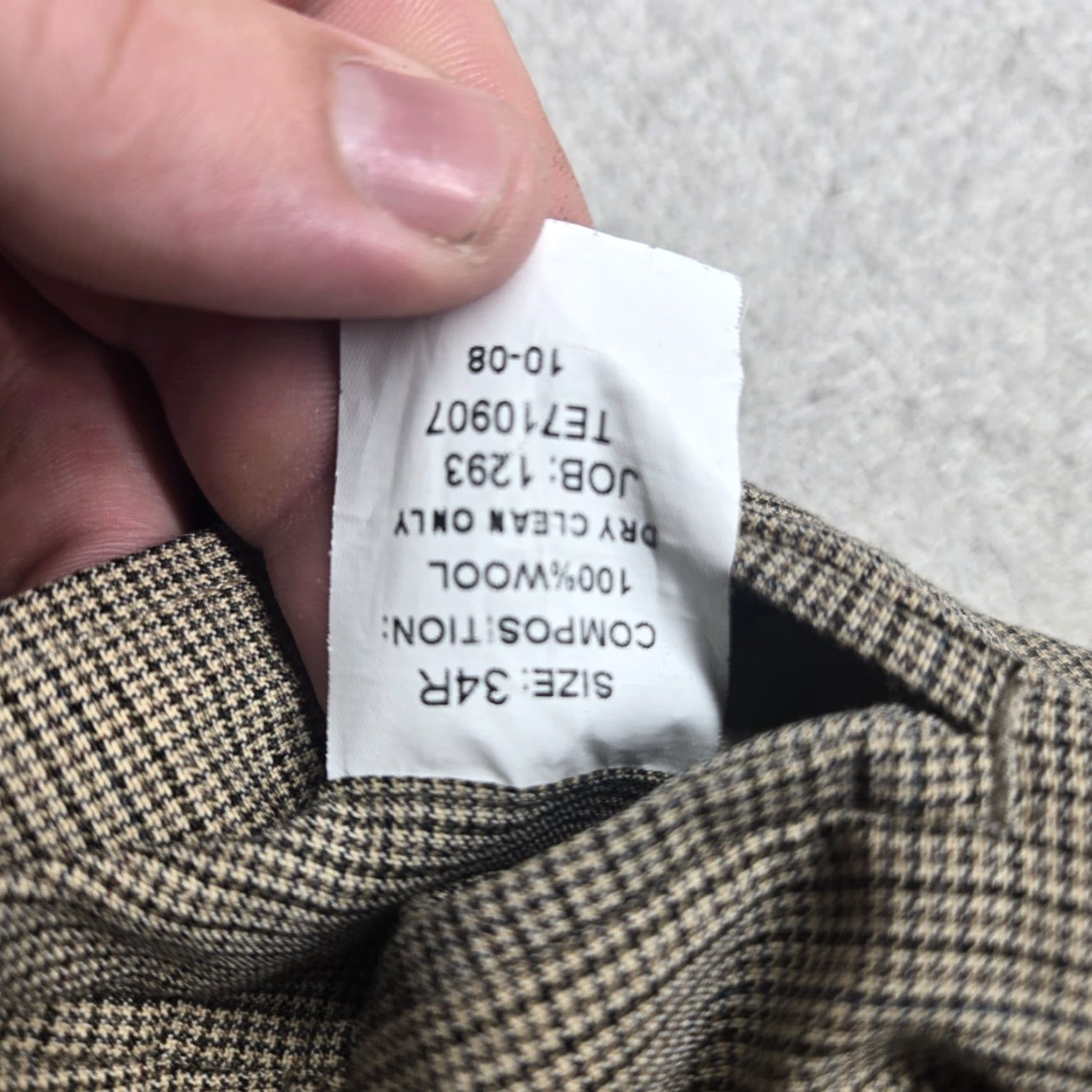 Jos. A. Bank Jos. A. Bank Traveler Collection Brown Tailored Fit Dress Pants 34x28 Men's Regular Classic Cotton Wool Size US 35 - 5 Thumbnail