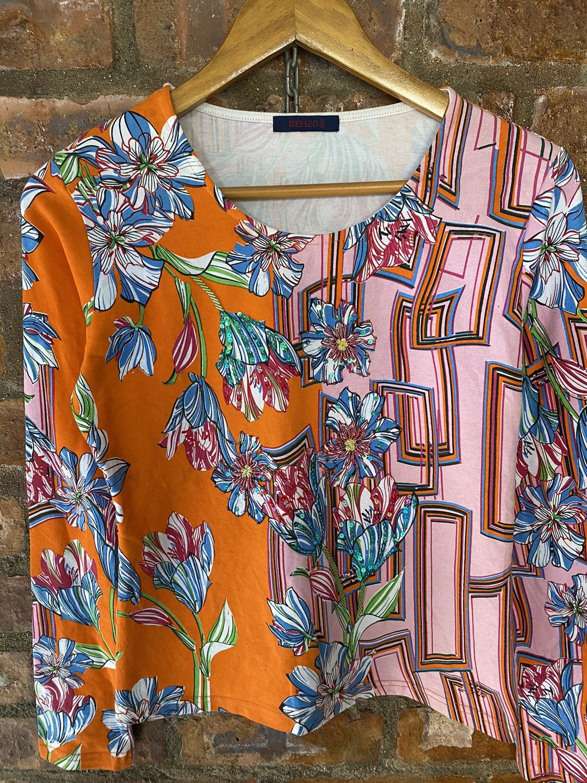 Kenzo × Vintage 2000s Kenzo floral abstract stretch Size S / US 4 / IT 40 - 3 Thumbnail