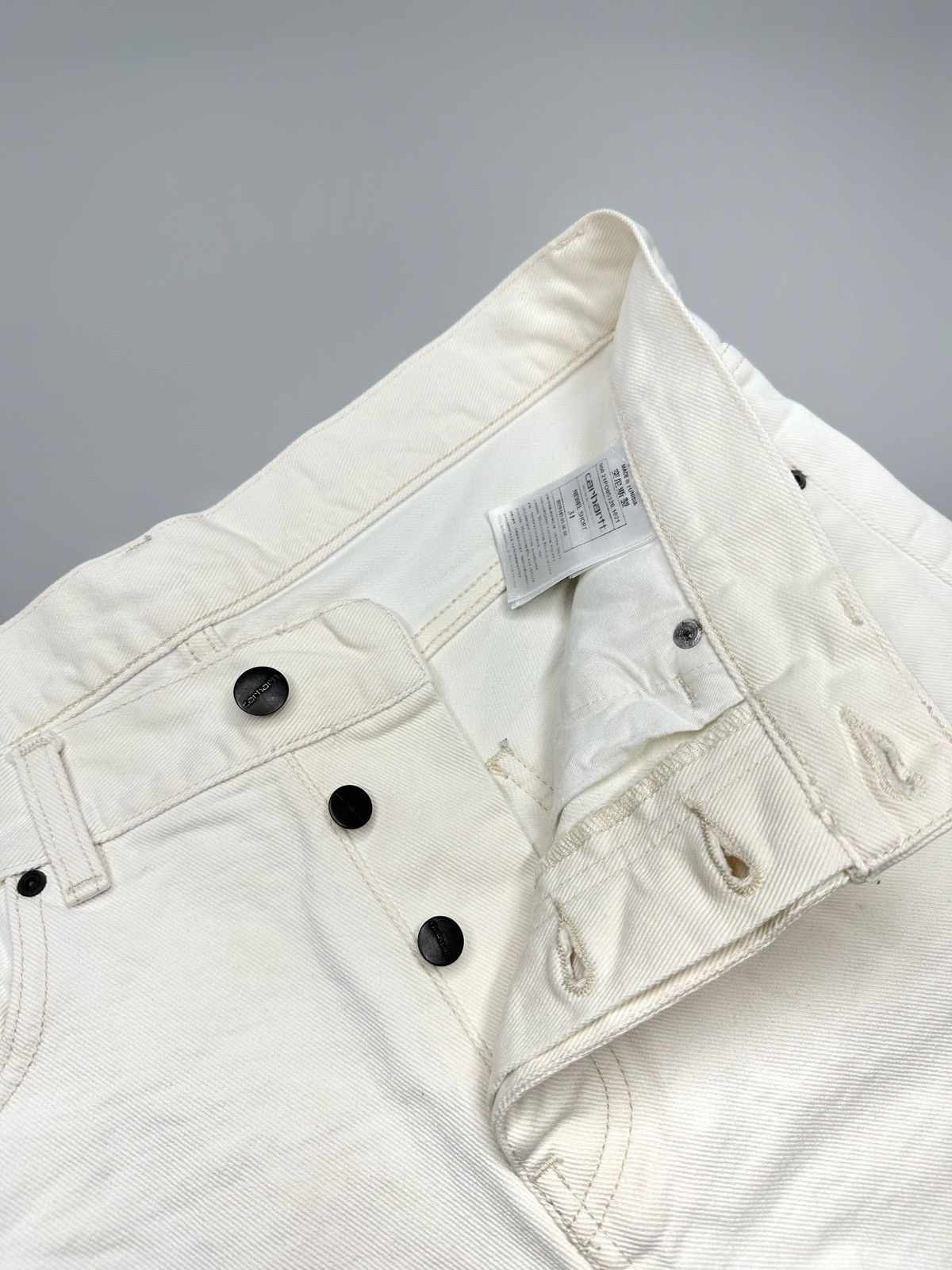 Carhartt Wip Vintage Y2k Carhartt Wip White Jeans Shorts Size US 31 - 7 Thumbnail