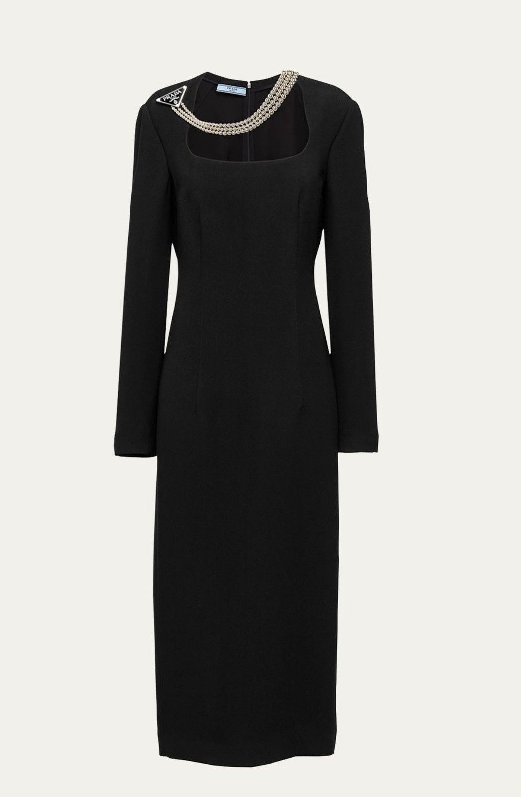 Prada $6K VALUE💥RUNWAY💥Cady Dress with detachable logo necklace Size XS / US 0-2 / IT 36-38 - 1 Thumbnail