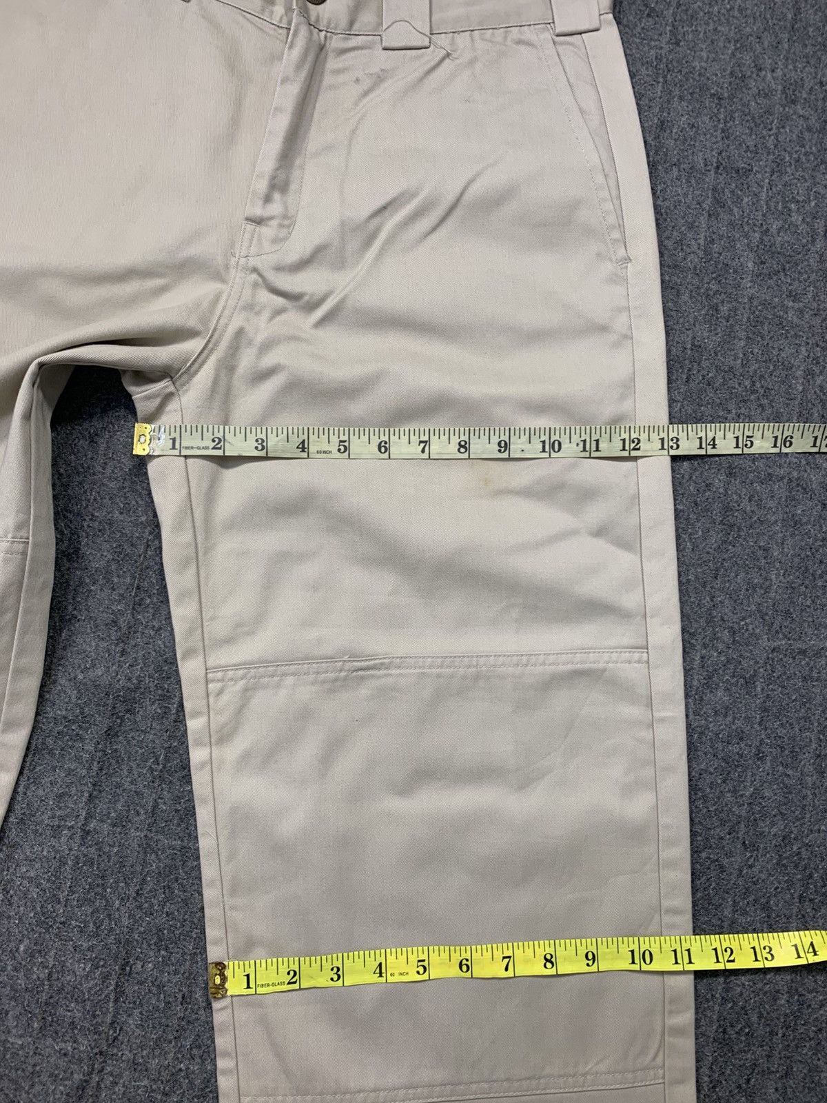 Japanese Brand Stroller Z Los Angeles Tan Suede Khakis Baggy Double Knee Size US 31 - 11 Thumbnail