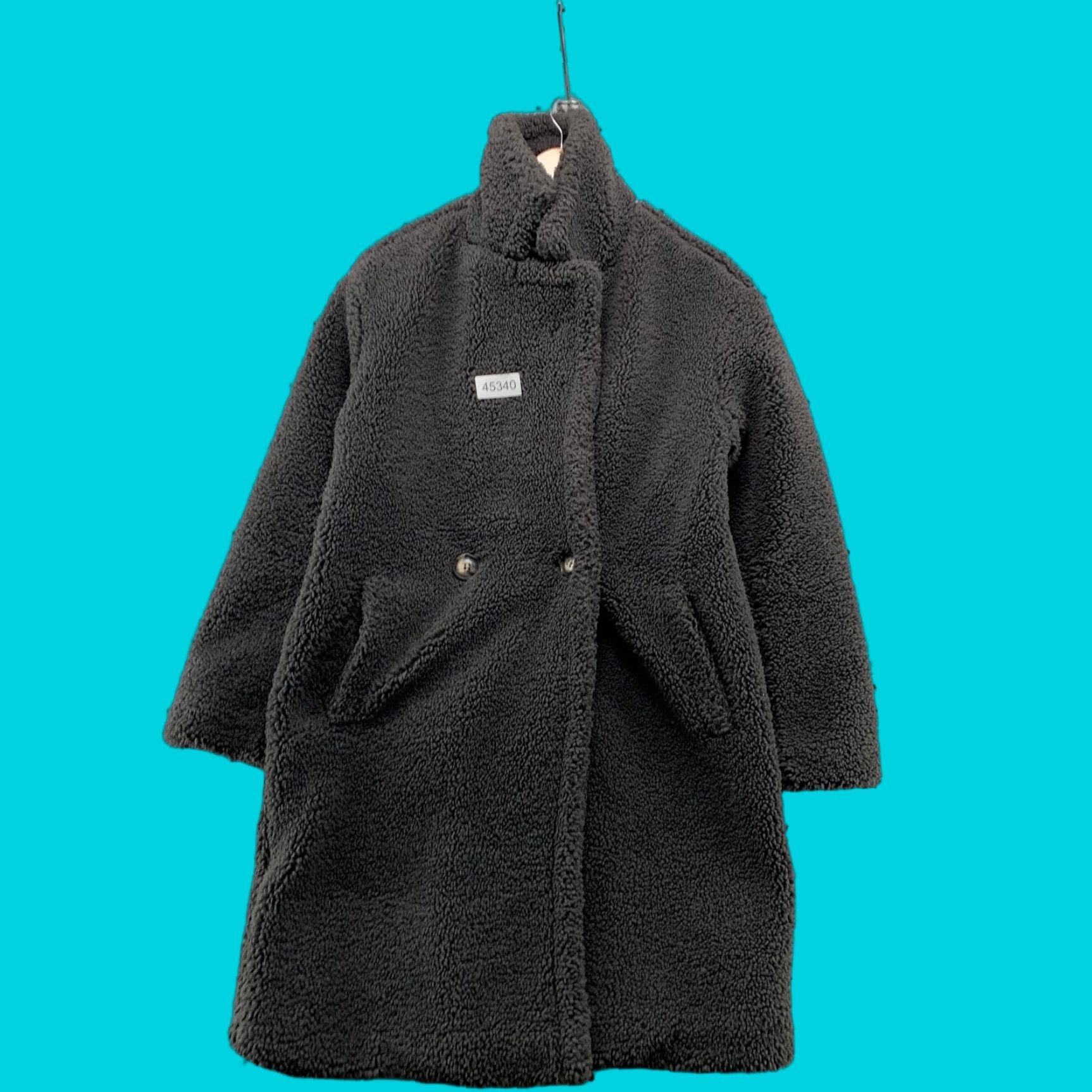 APPARIS Apparis Faux Fur Teddy Coat Womens L Gray Long Collared Cozy Deep Pile Coat Size L / US 10 / IT 46 - 1 Thumbnail