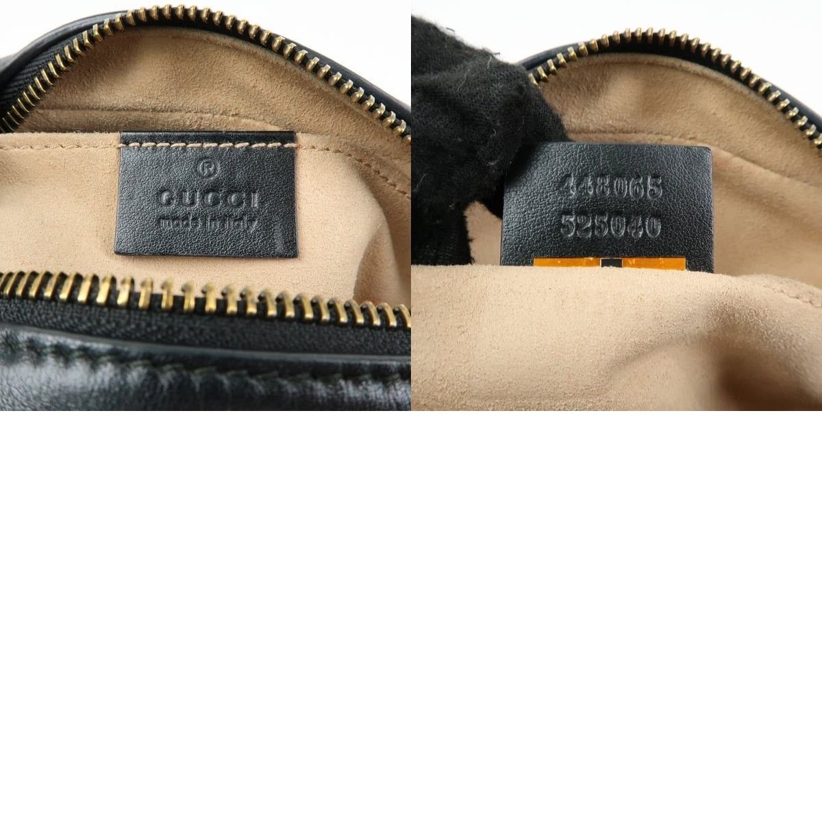 Gucci Gucci GG Marmont Matelasse Mini Shoulder Bag Leather Black Size ONE SIZE - 8 Thumbnail