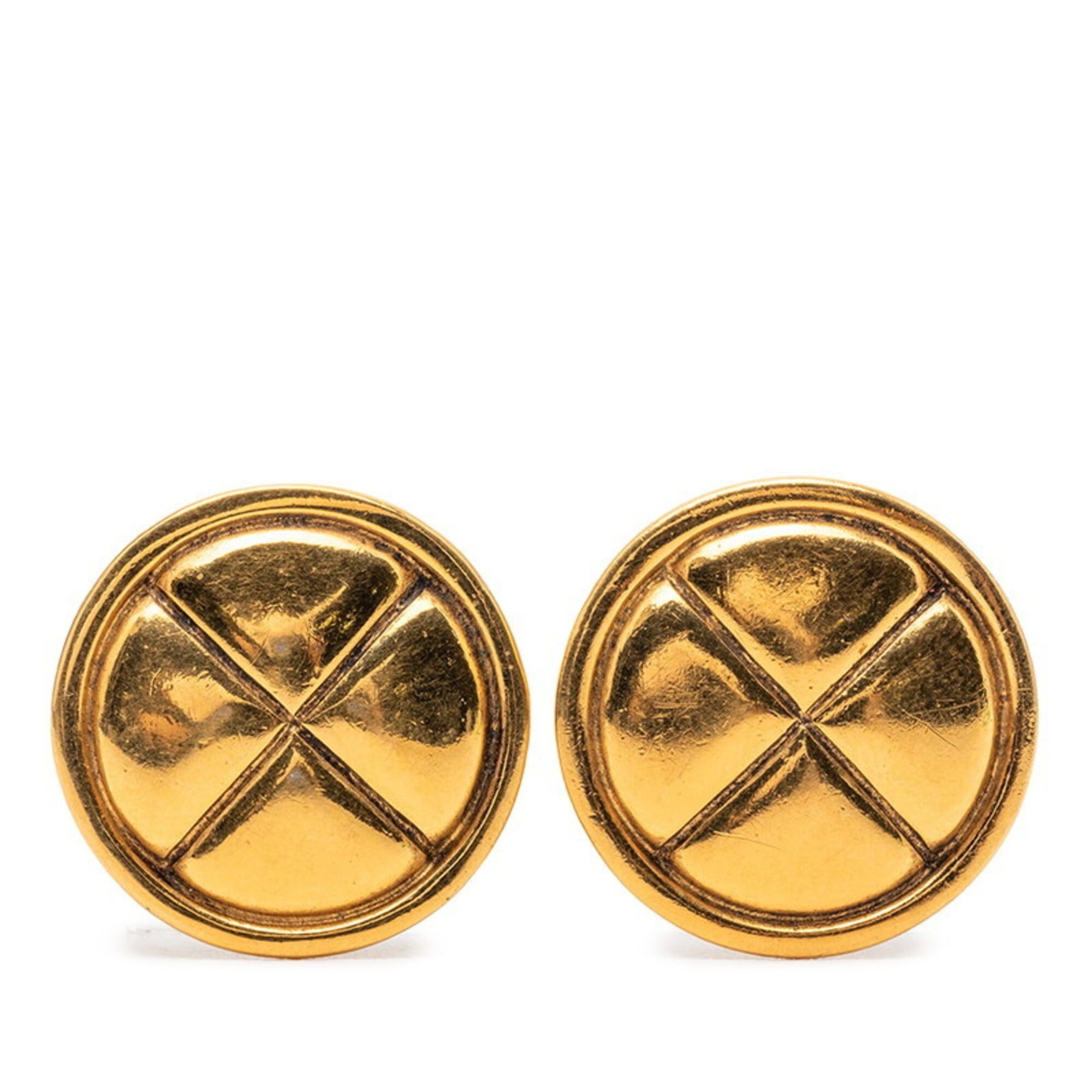 Chanel Chanel Round Earrings, Gold Plated, Women's. Size ONE SIZE - 1 Thumbnail