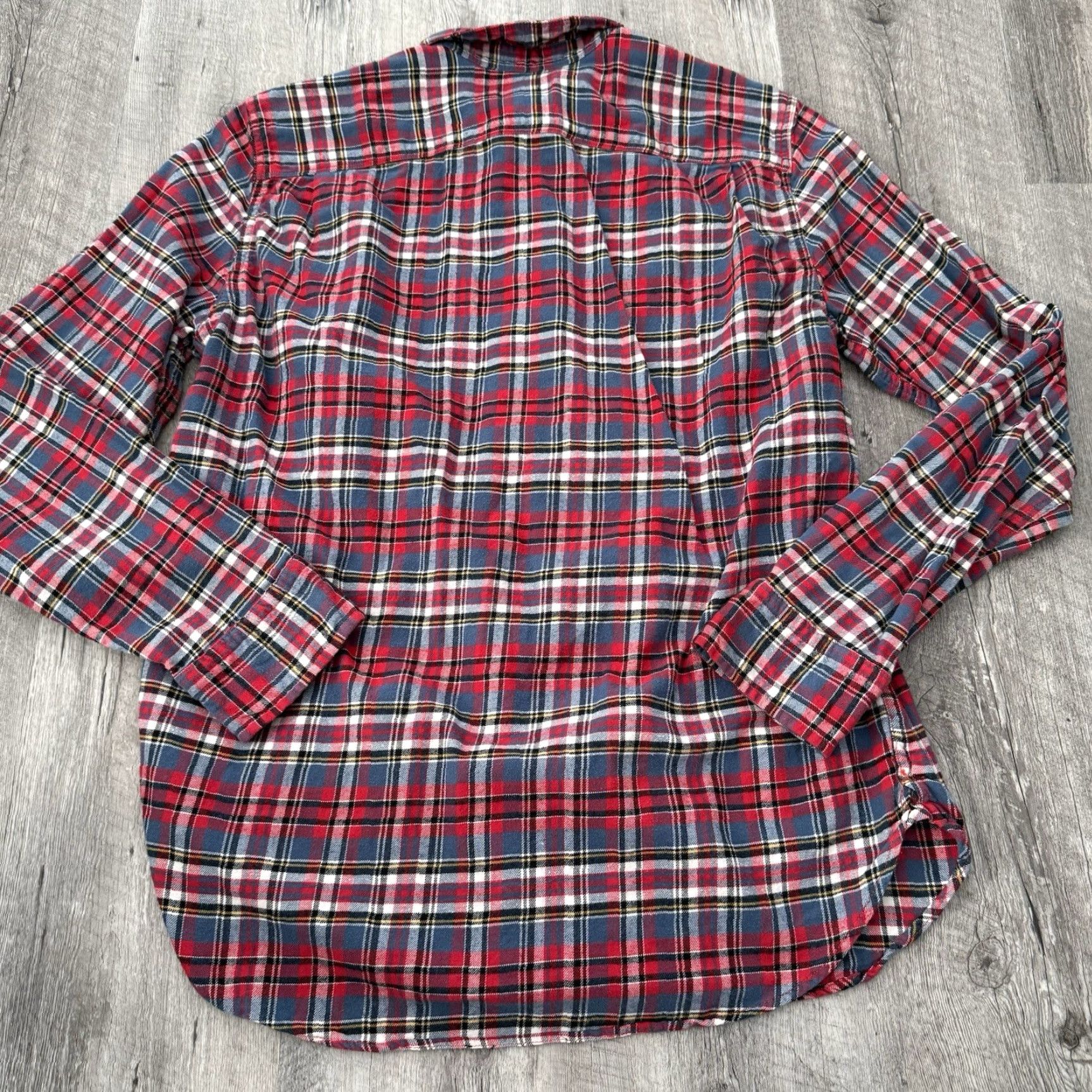 Gap GAP Shirt Mens Large Flannel Long Sleeve Red Plaid 100% Cotton Button-Up Casual Regular Fit Pocket Size US L / EU 52-54 / 3 - 5 Thumbnail