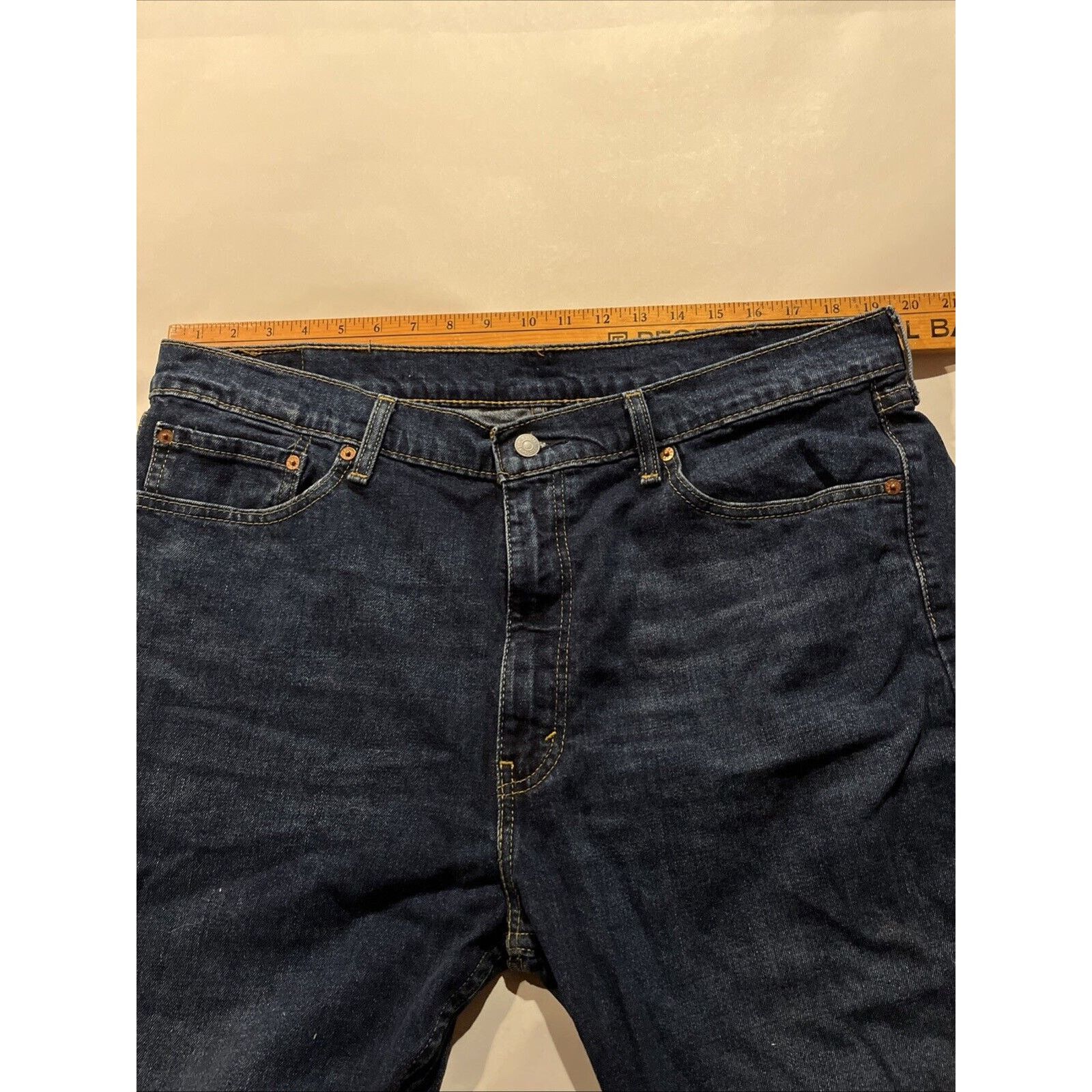 Levi's Levi’s 505 Jeans Men 38x34 Dark Wash Denim Pants Cotton Blue Size US 38 / EU 54 - 4 Thumbnail