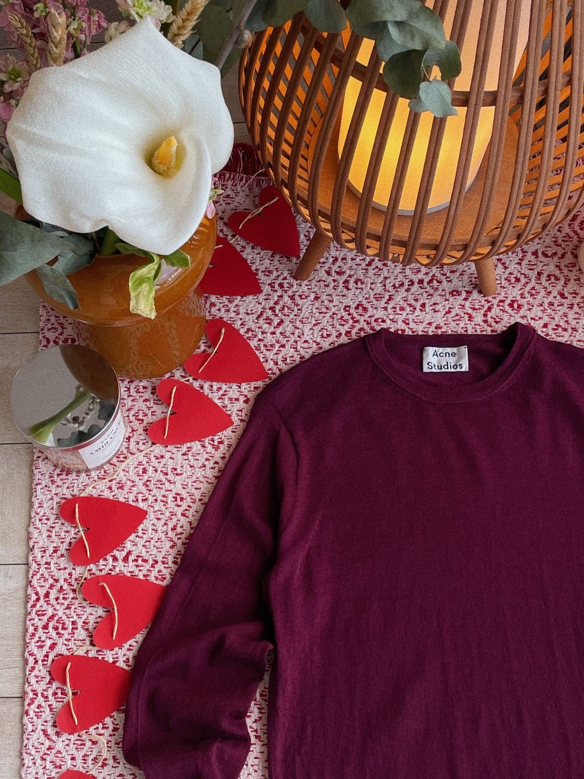 Acne Studios Acne Studios “Kurt” Burgundy Merino Sweater Size XS / US 0-2 / IT 36-38 - 6 Thumbnail