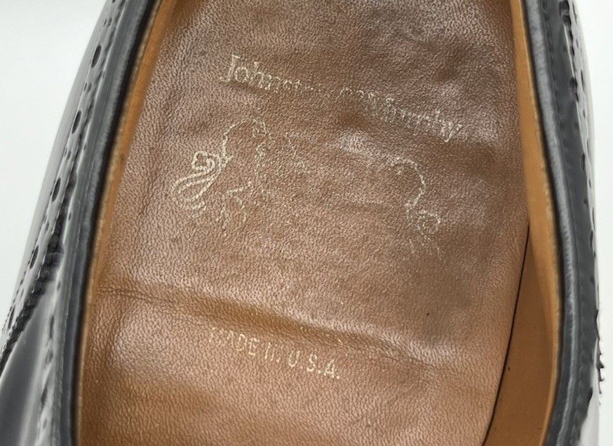 Johnston & Murphy Vtg Johnston & Murphy Aristocraft Black Shell Cordovan 10C Size US 10 / EU 43 - 11 Thumbnail