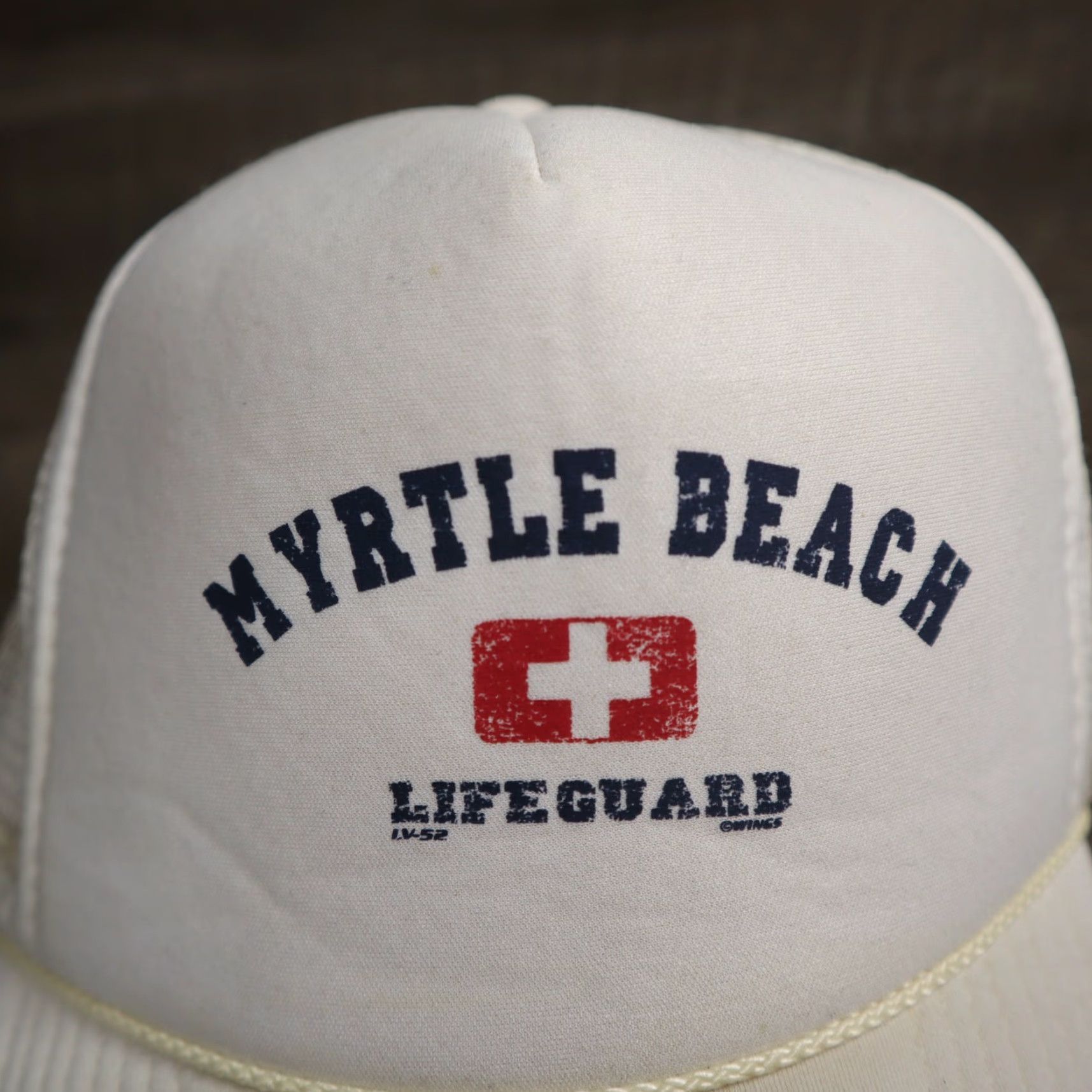 Vintage VINTAGE Myrtle Beach Baseball Cap Hat Men Adjustable White United States Lifeguard Featured Myrtle Beach Cap Size ONE SIZE - 2 Thumbnail