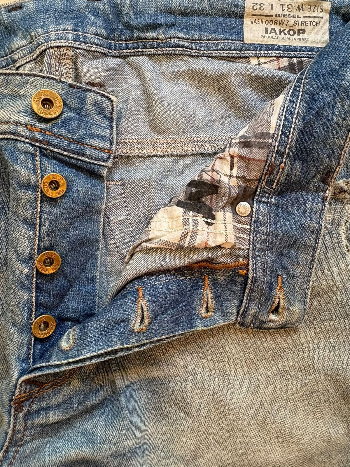 Diesel Vintage Diesel Iakop Button Fly Mud Wash Ripped Jean Size US 32 / EU 48 - 3 Thumbnail
