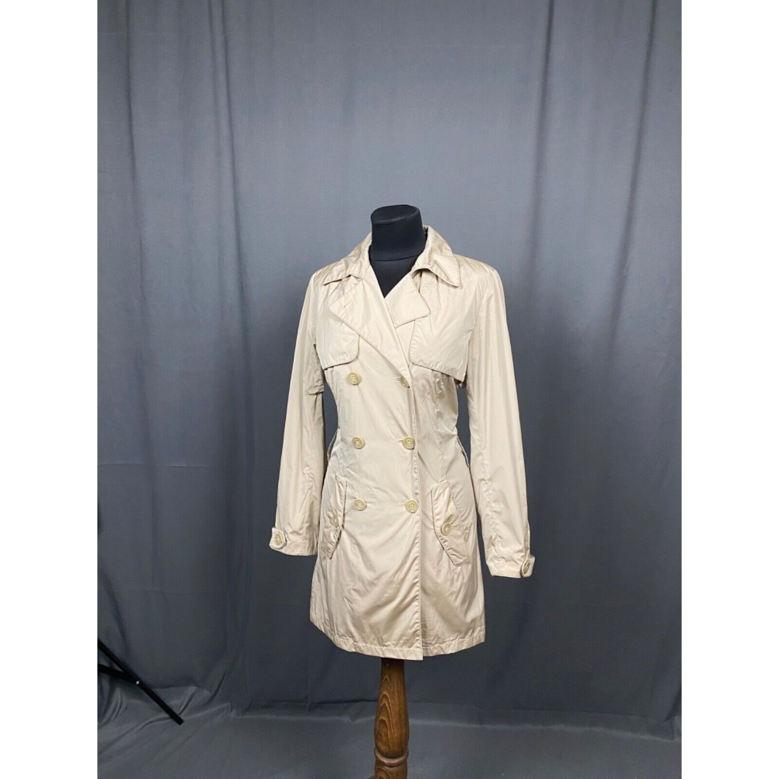 Herno MINT! Herno Women's Beige Double Breasted Trench Coat Size S Size M / US 6-8 / IT 42-44 - 4 Thumbnail