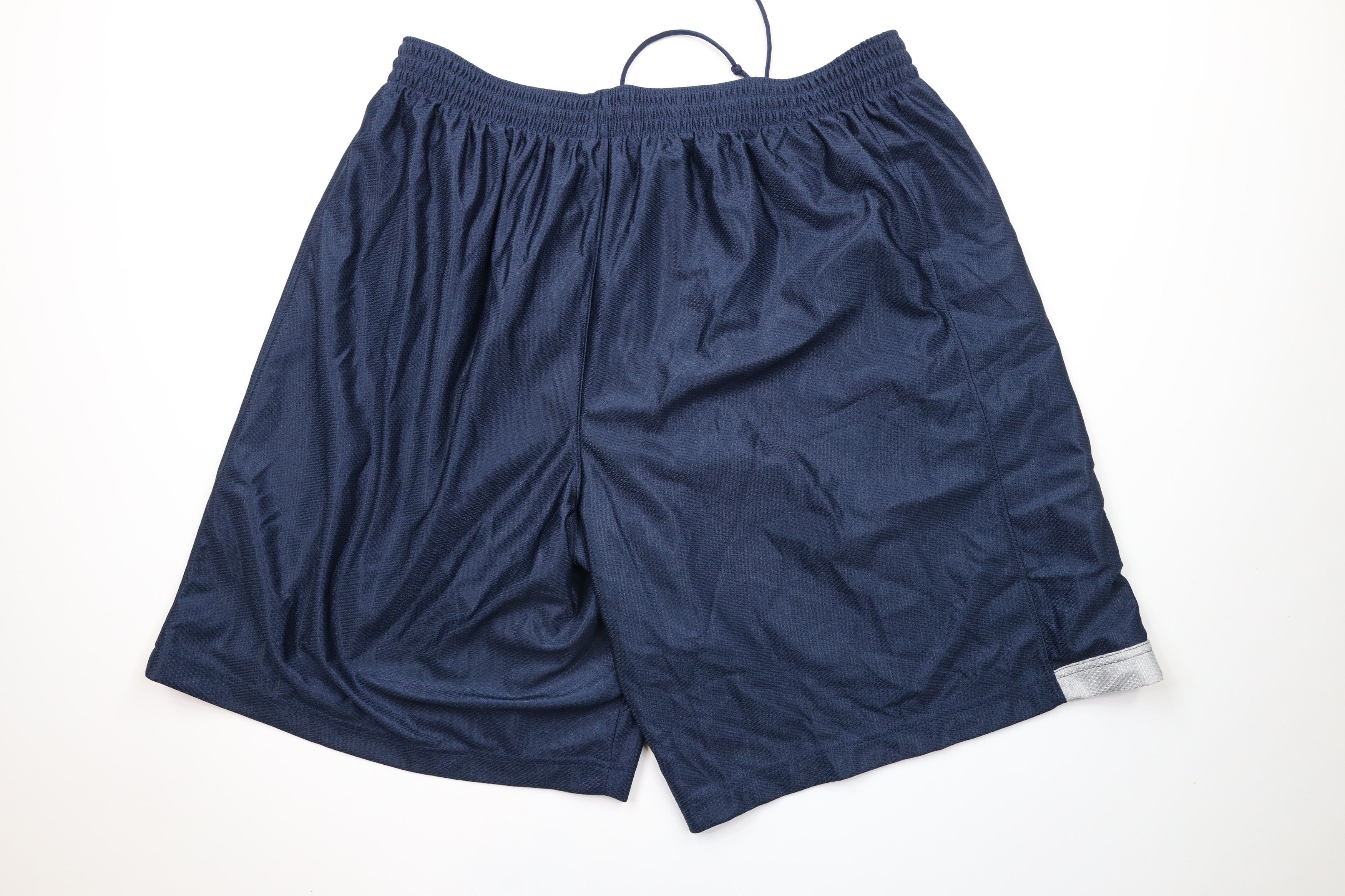 Nike × Vintage Vintage Nike Mini Swoosh Gym Basketball Shorts Navy Blue Size US 40 / EU 56 - 9 Thumbnail