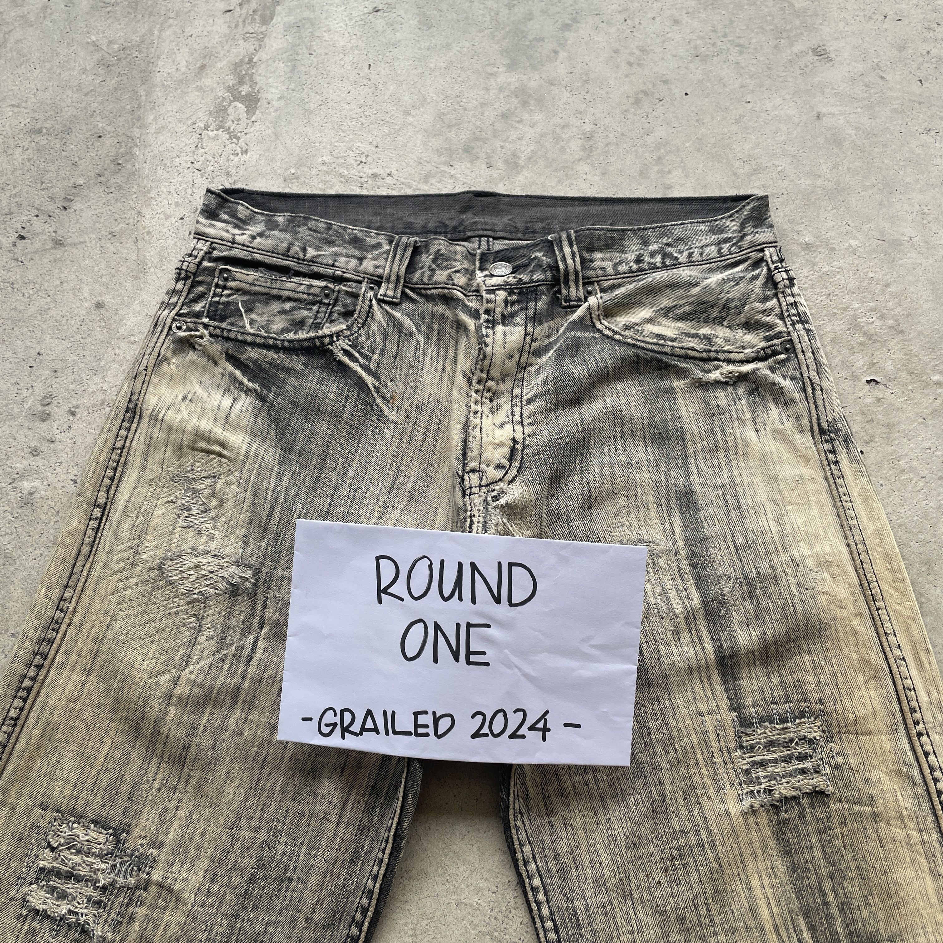 Japanese Brand × Vintage Vintage Japanese Acid Wash Distressed Faded Jeans Pants W32 Size US 32 / EU 48 - 6 Thumbnail