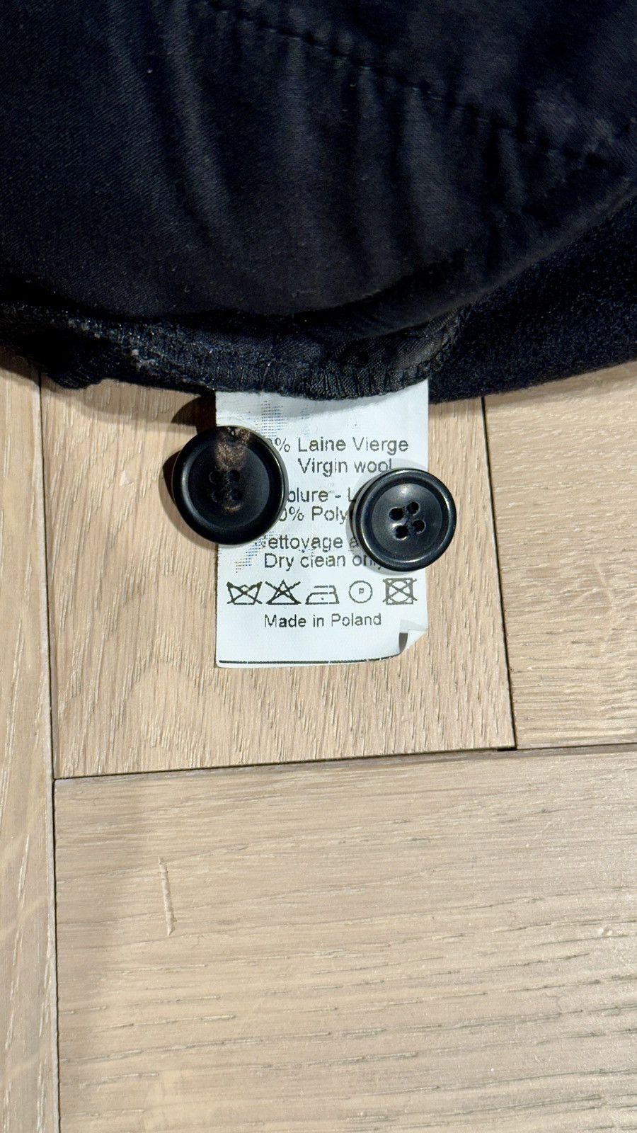 Lownn Lownn Black Wool Cargo Pants Size US 34 / EU 50 - 6 Thumbnail