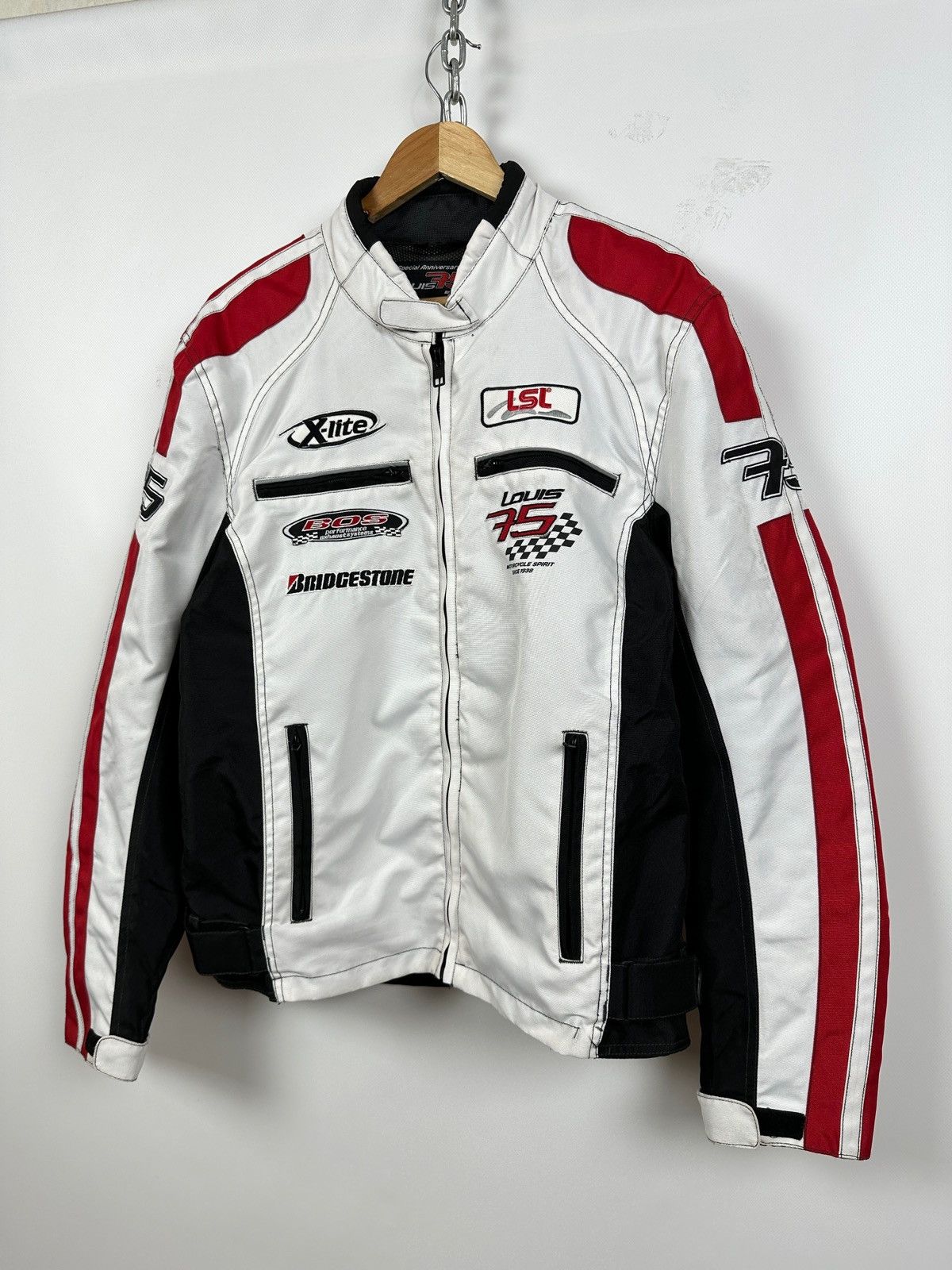 Vintage Vintage Bridgestone Louis 75 Motorcycle Racing Jacket Size US L / EU 52-54 / 3 - 8 Thumbnail