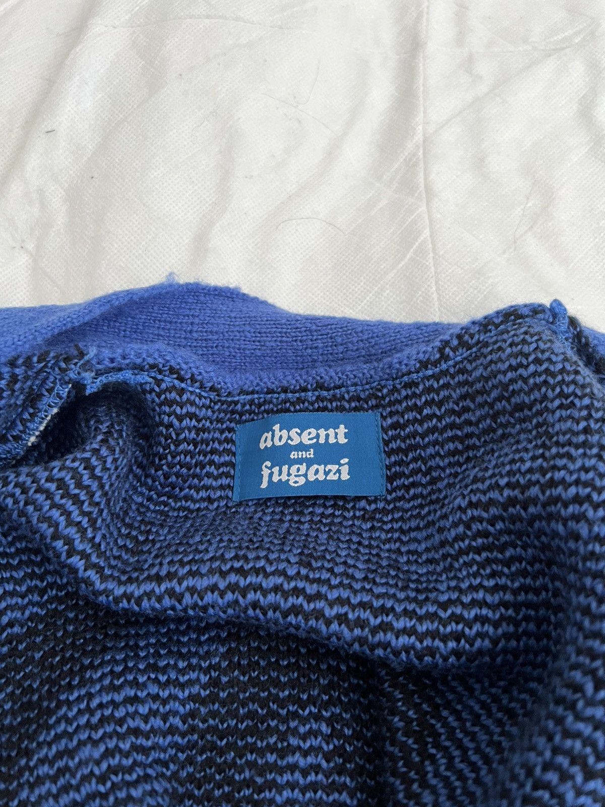 Absent × Fugazi Fugazi Absent Monogram Knit Cardigan Size US XL / EU 56 / 4 - 3 Thumbnail
