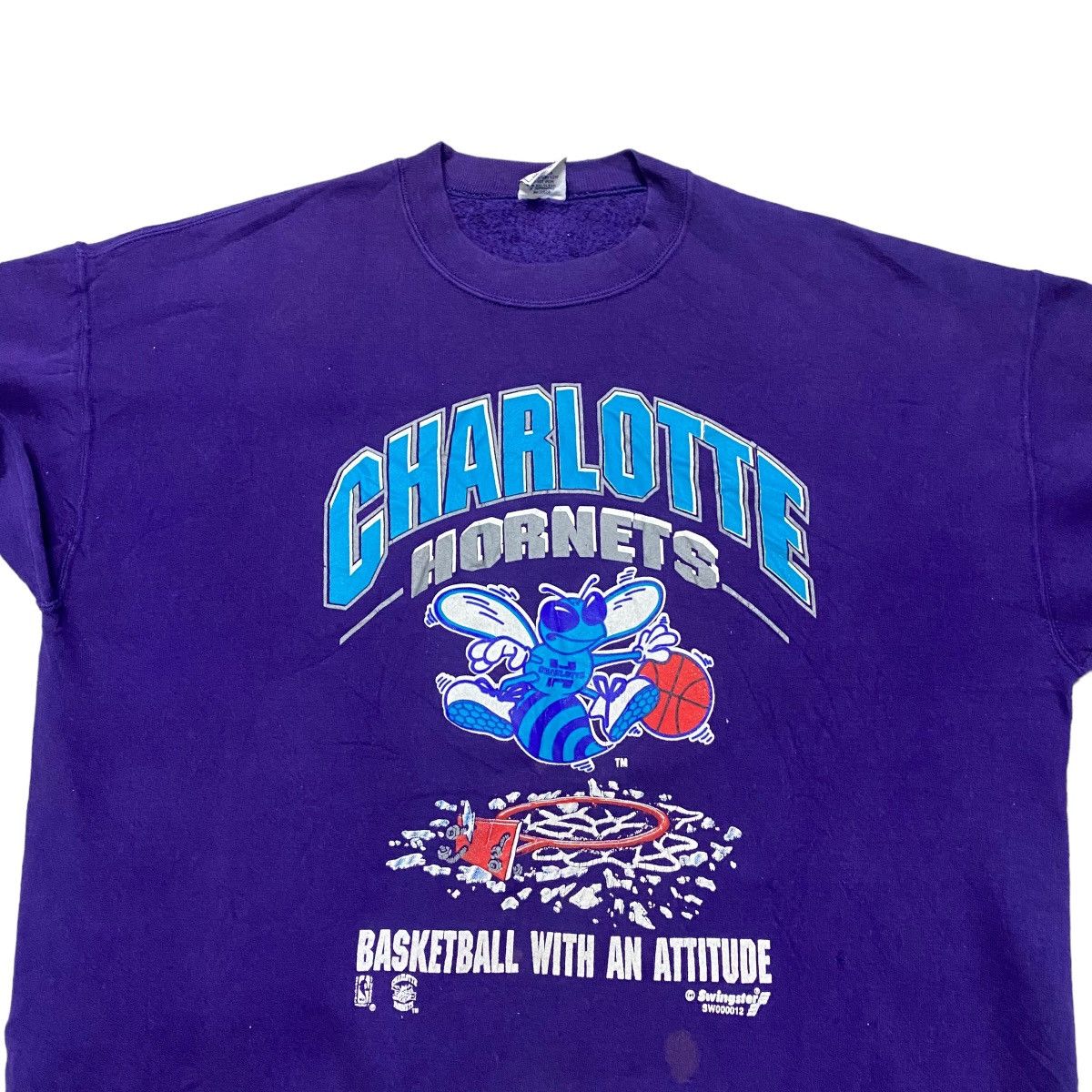 Vintage Vintage Charlotte Hornets Sweatshirt Size US XL / EU 56 / 4 - 3 Thumbnail