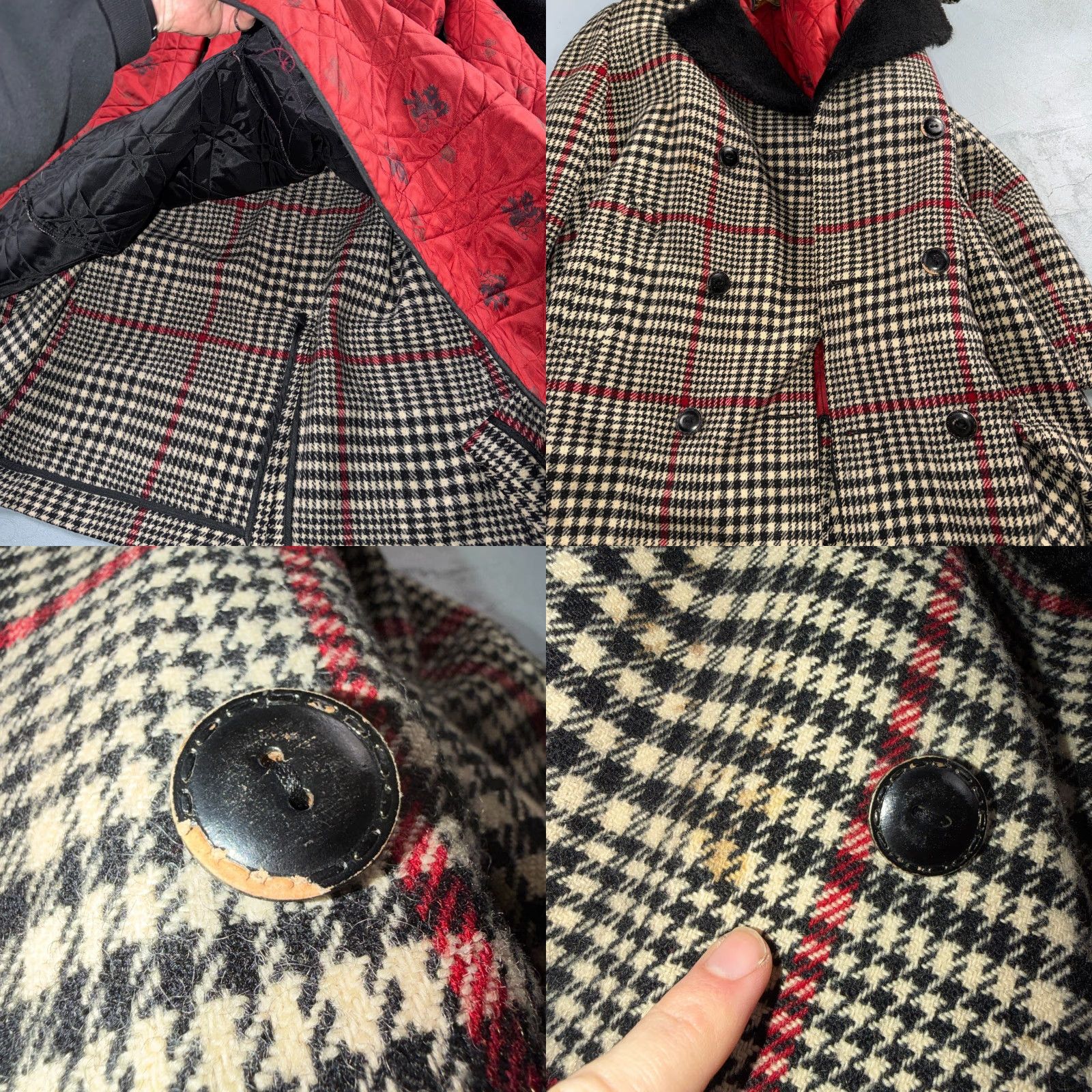 Pendleton VINTAGE Pendleton Jacket Wool Plaid Chore Coat Black Brown USA Double Breast 60s 1960s Men Size L Vintage Mens Outer Shell Pockets Size US L / EU 52-54 / 3 - 8 Thumbnail