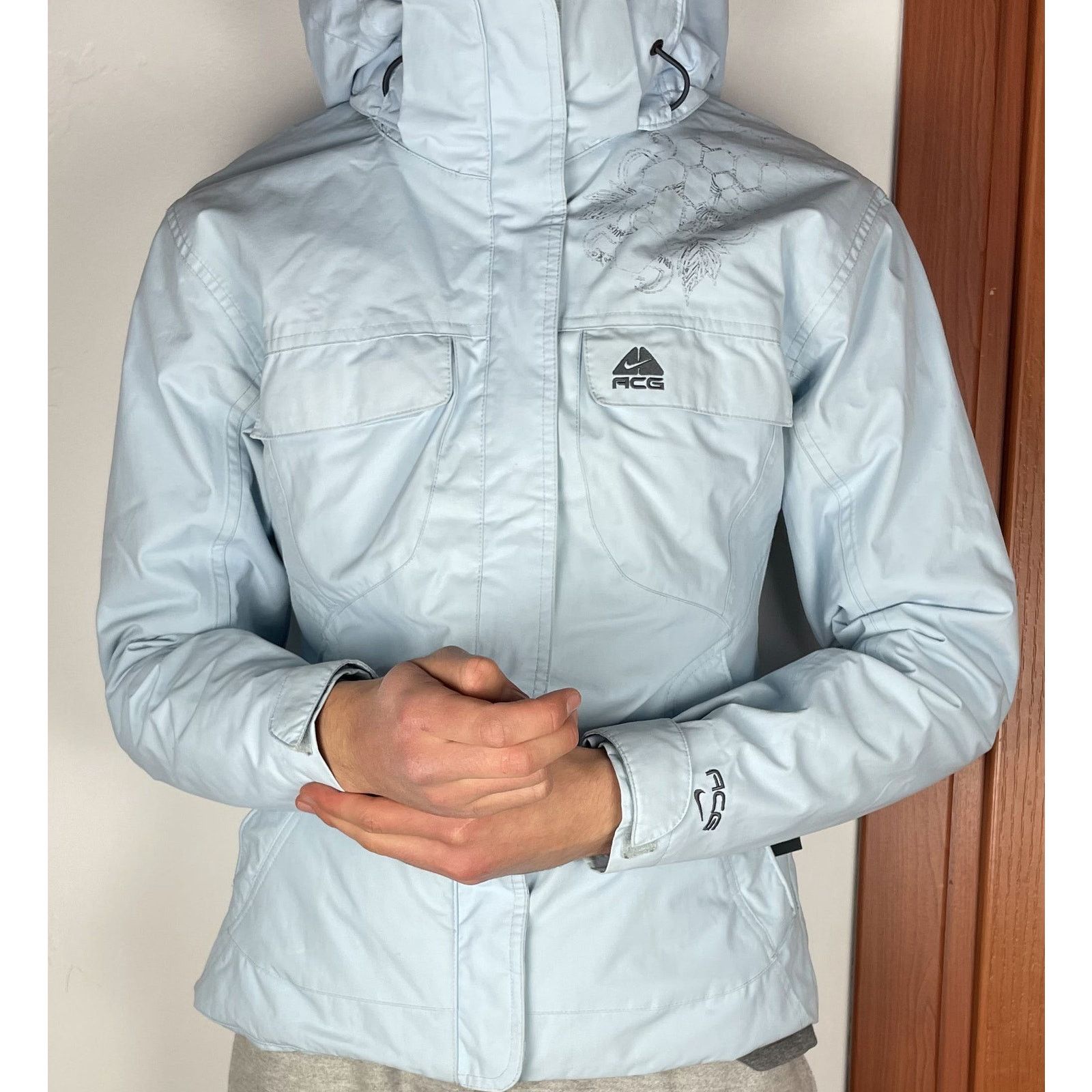 Nike × Nike ACG × Vintage Nike ACG Men's Blue Hooded Full Zip Triclimate Jacket Small Size US S / EU 44-46 / 1 - 2 Thumbnail
