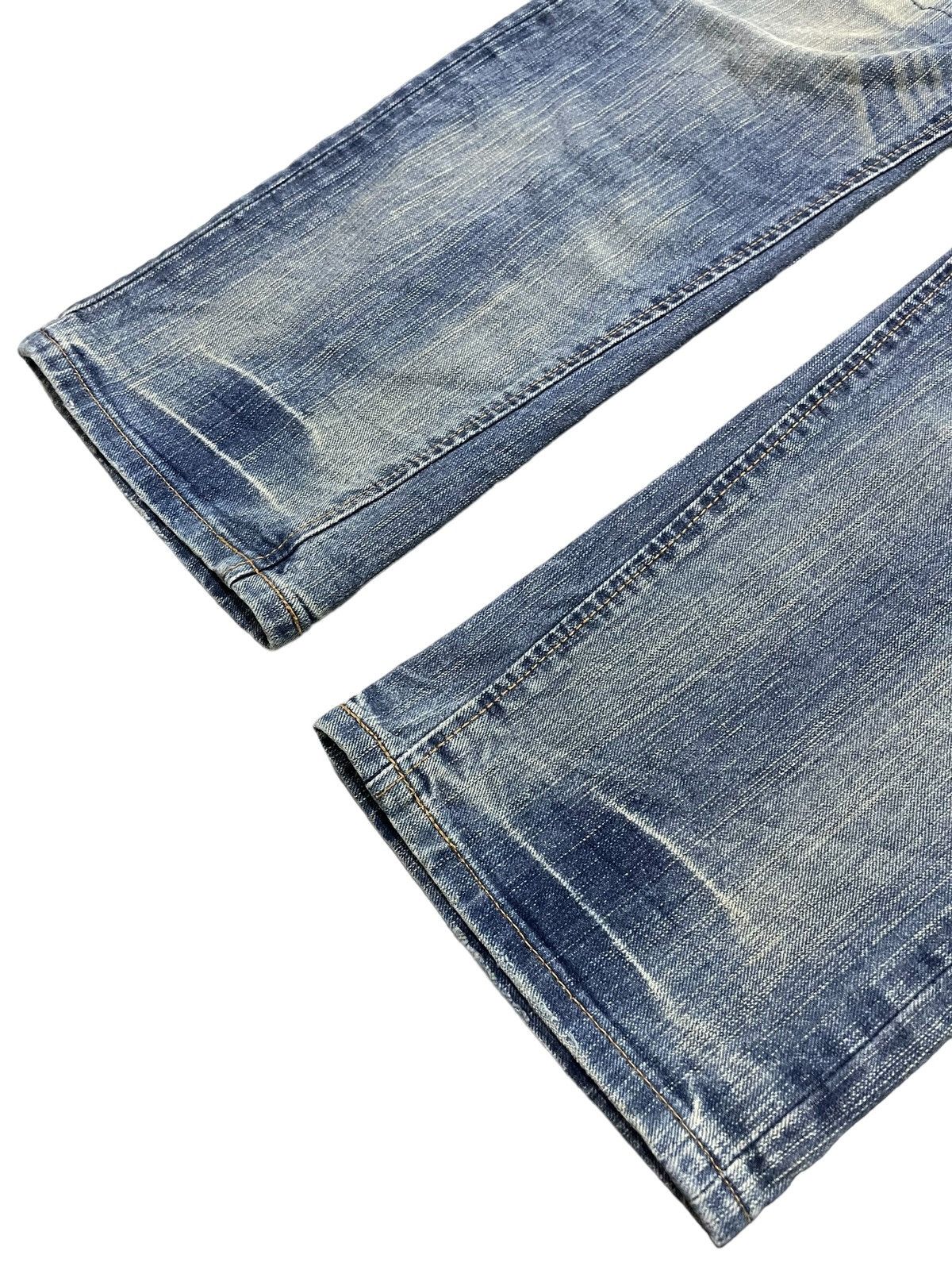 Edwin × Hysteric Glamour Vintage Edwin 403XV Patchwork Zig Zag Distressed Jeans Size US 32 / EU 48 - 13 Thumbnail