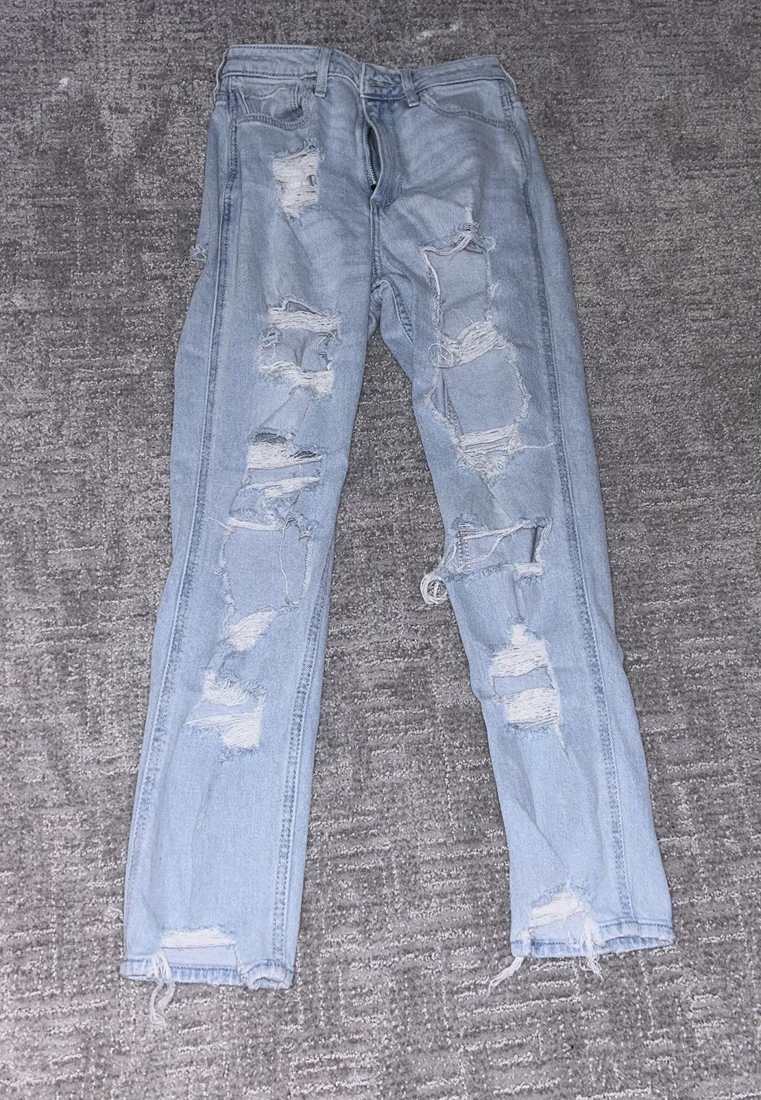 Hollister Hollister light washed ripped straight jeans Size 24" / US 00 / IT 34 - 3 Thumbnail