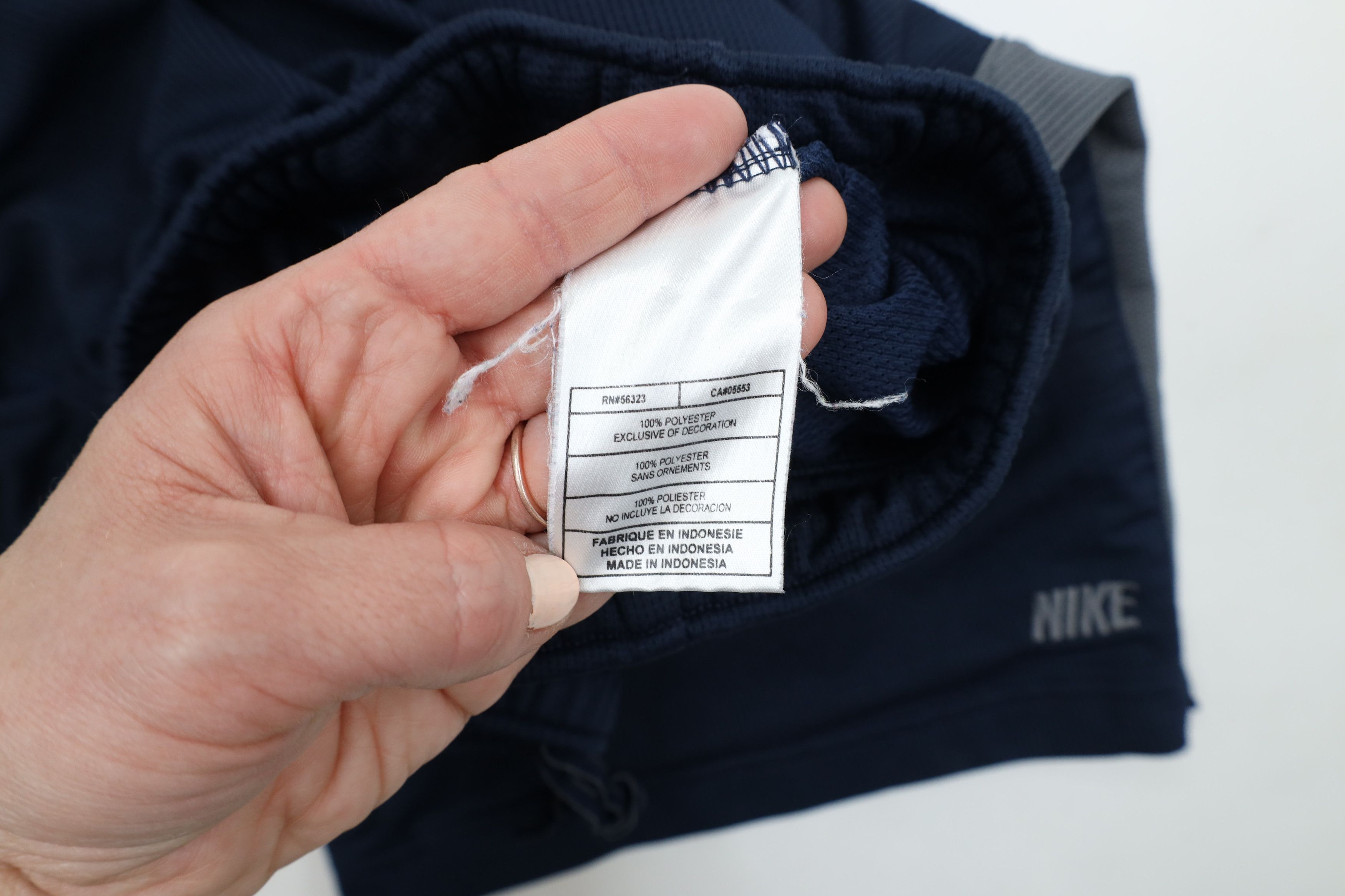 Nike × Vintage Vintage Nike Scott Mini Swoosh Thermal Knit Shorts Blue Size US 34 / EU 50 - 10 Thumbnail
