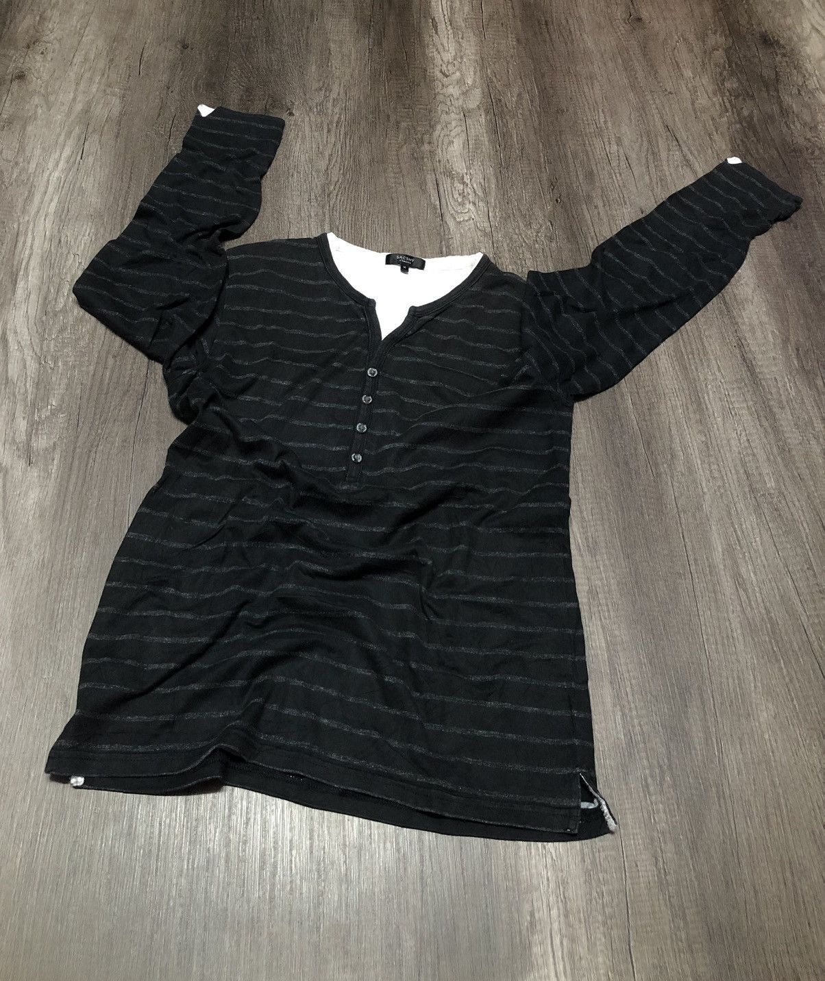 Designer × Vintage × Yohji Yamamoto Sacsny Y'saccs Y's Yohji Yamamoto Long Sleeve Tee Shirt Size US M / EU 48-50 / 2 - 6 Thumbnail