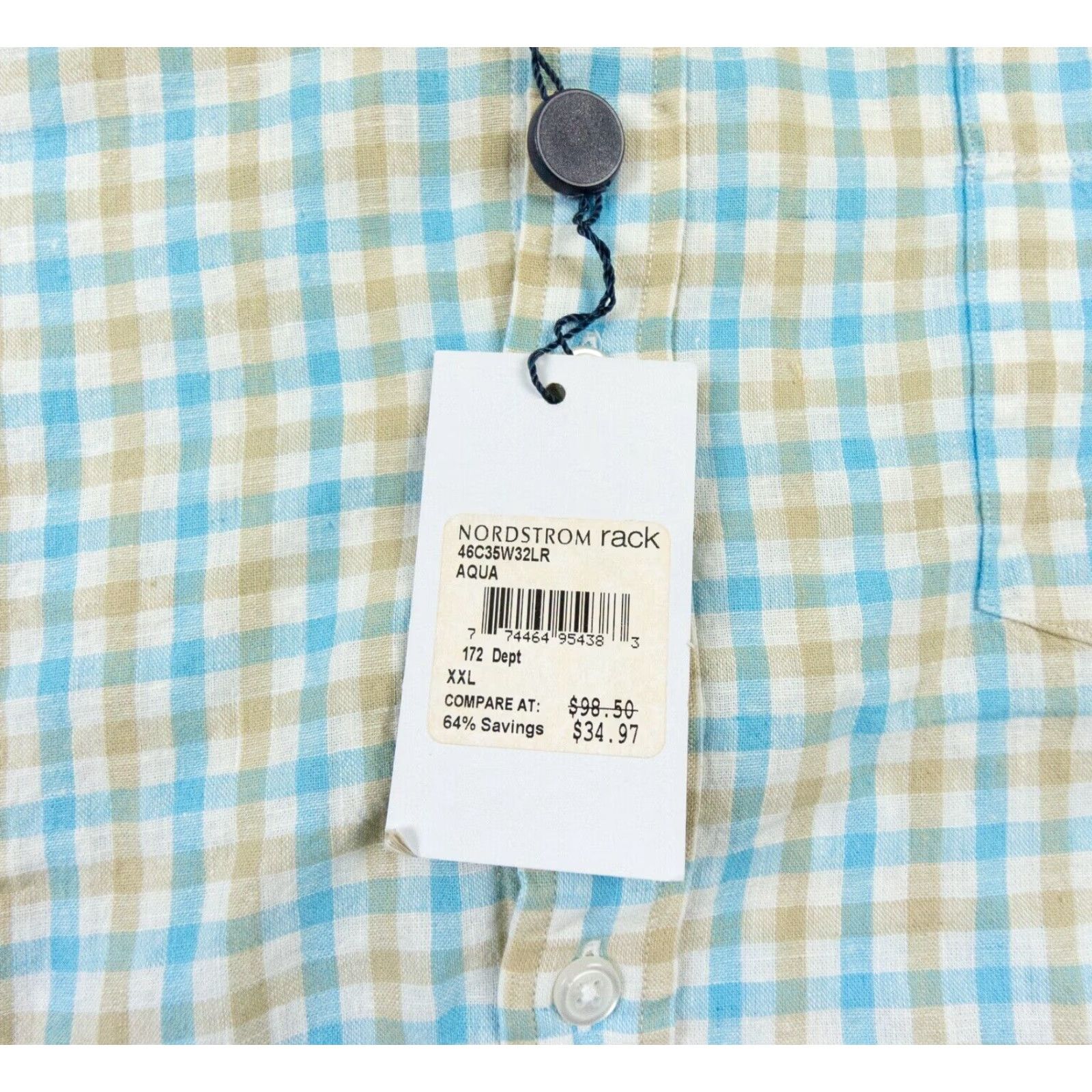 Vintage Linea Rossa Shirt 2XL Blue Linen Cotton Button-Down Collared Long Sleeve Regular Fit Mens Size US XXL / EU 58 / 5 - 7 Thumbnail