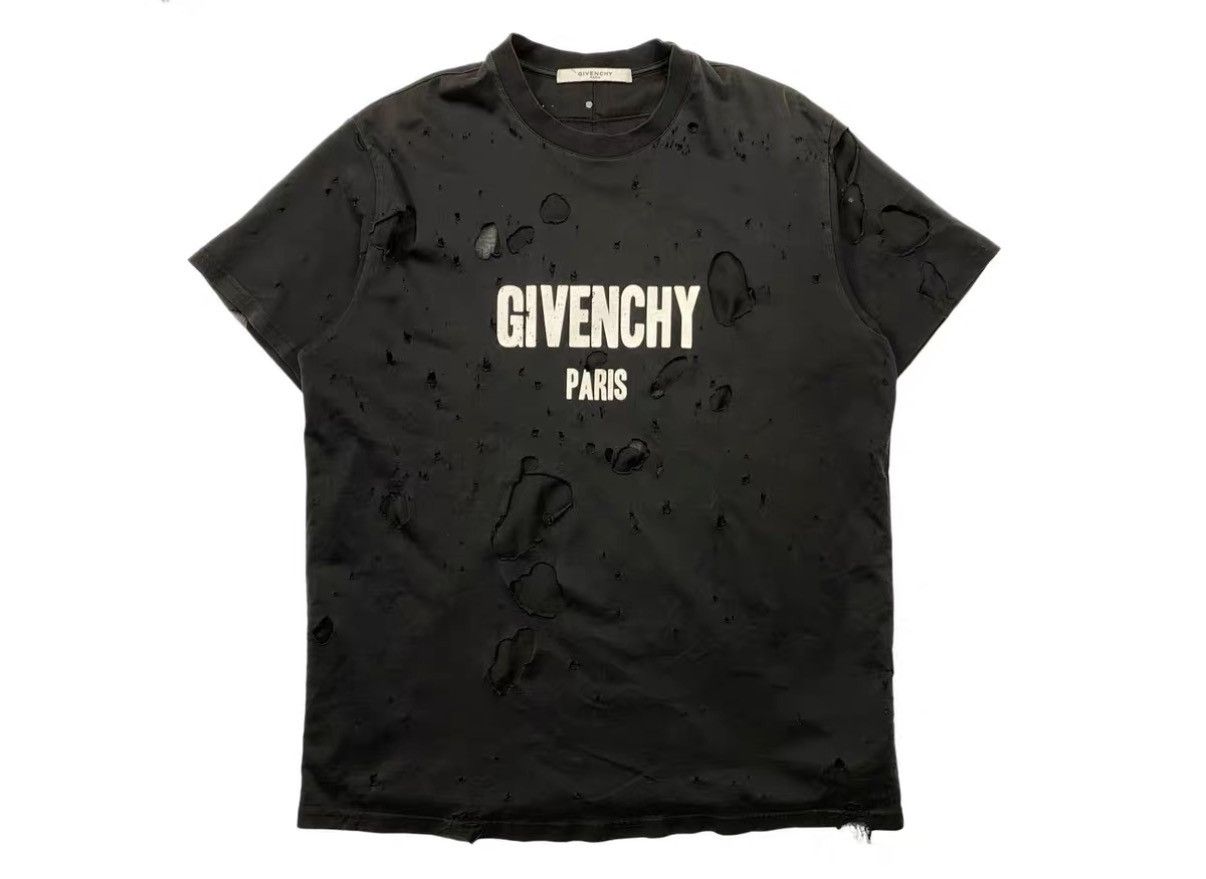 Givenchy Givenchy Signature Heavy Distressed T-Shirt J31 Size US S / EU 44-46 / 1 - 1 Thumbnail