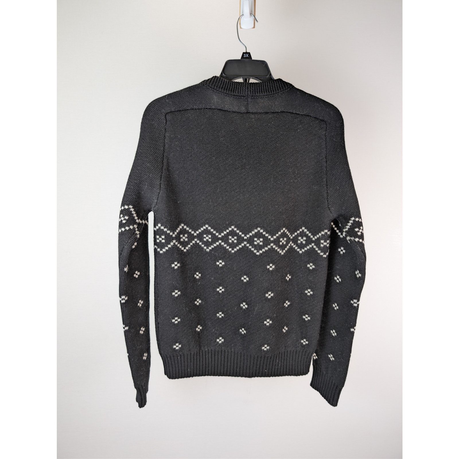 Saint Laurent Paris o1rshd1 Nordic Knit Wool Reindeer Sweater in Black M Size US M / EU 48-50 / 2 - 10 Thumbnail