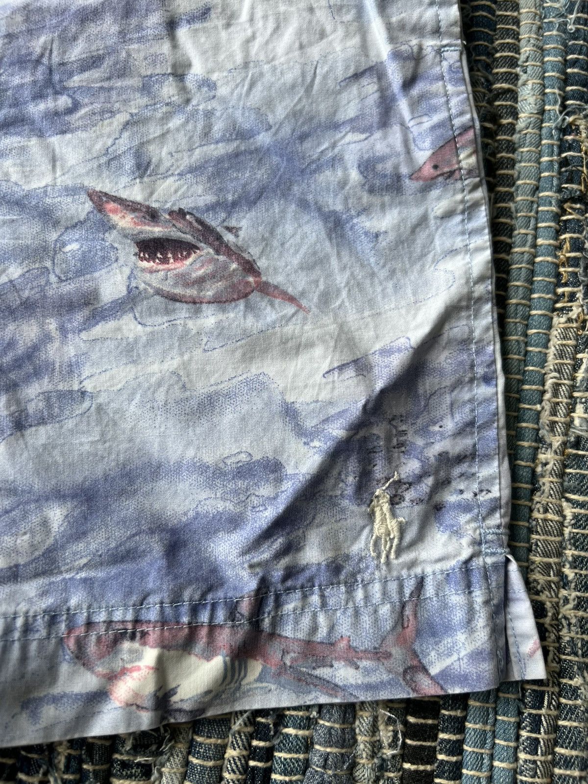 Polo Ralph Lauren × Ralph Lauren Sport Vintage Polo Sport RL Shark Printed Swim Trunks Shorts Size US 34 / EU 50 - 3 Thumbnail