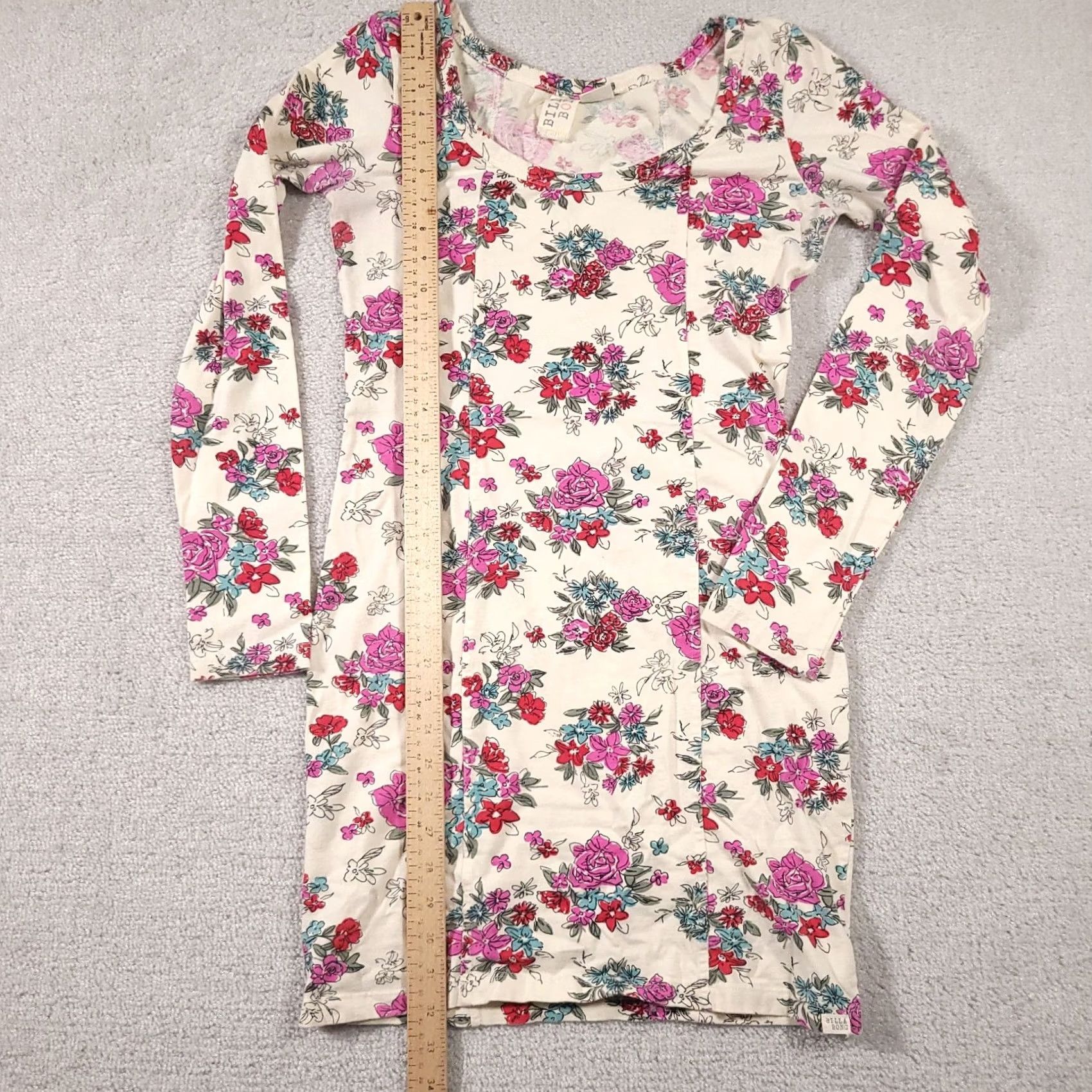 Billabong Billabong Mini Bodycon Shirt Dress Long Sleeve Womens Large Juniors Scoop Floral Dress Size L / US 10 / IT 46 - 7 Thumbnail