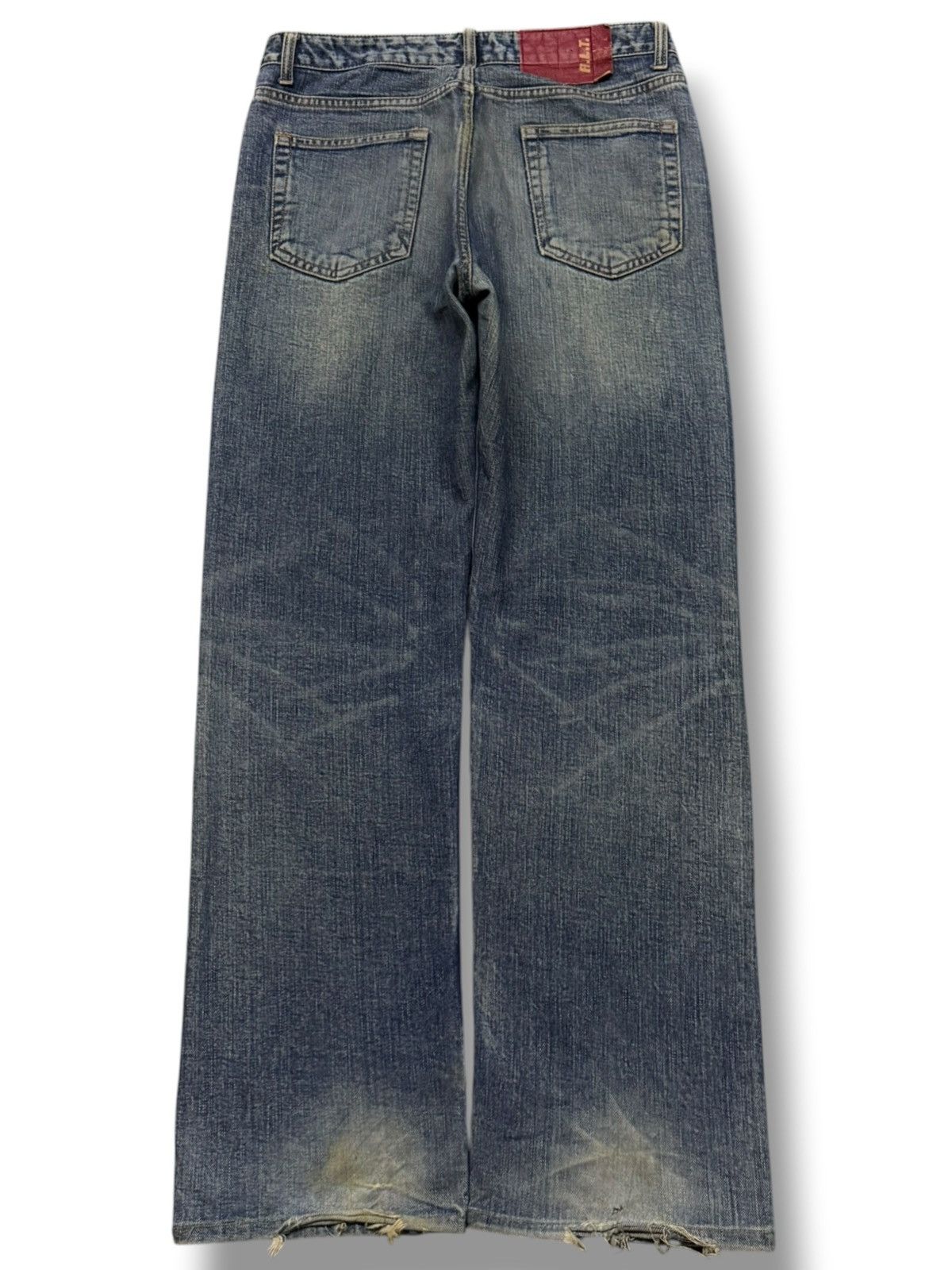 Japanese Brand Vintage Absolut Jeans | Vintage Faded Wash Straight Fit | 30 Size US 30 / EU 46 - 3 Thumbnail