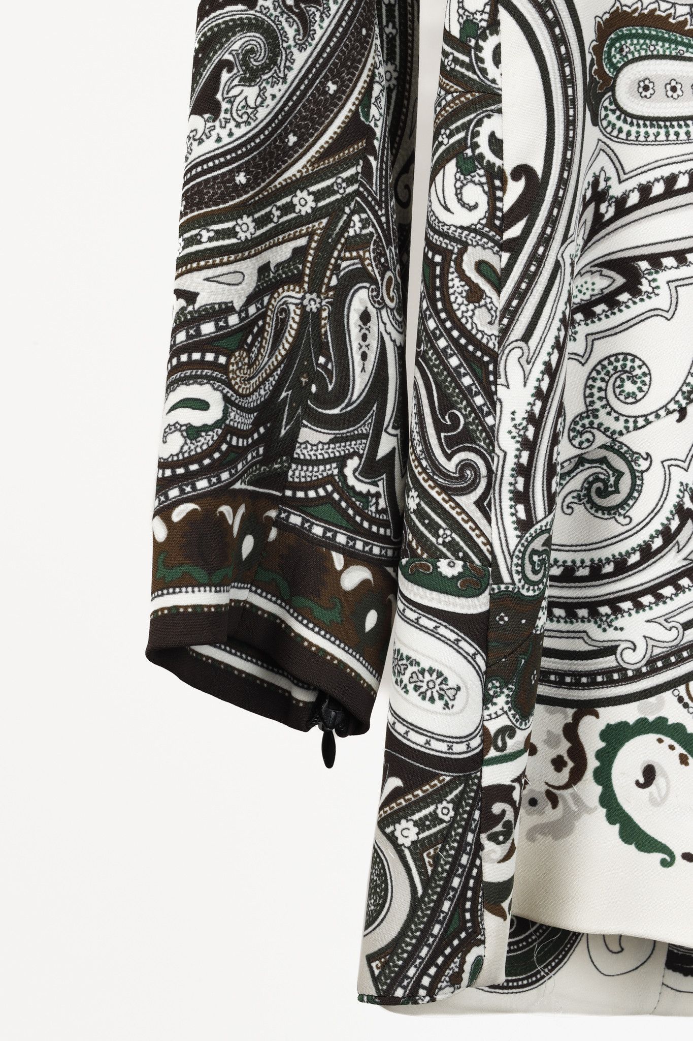 Etro Etro White & Brown Paisley Long Sleeve Top Size M / US 6-8 / IT 42-44 - 6 Thumbnail