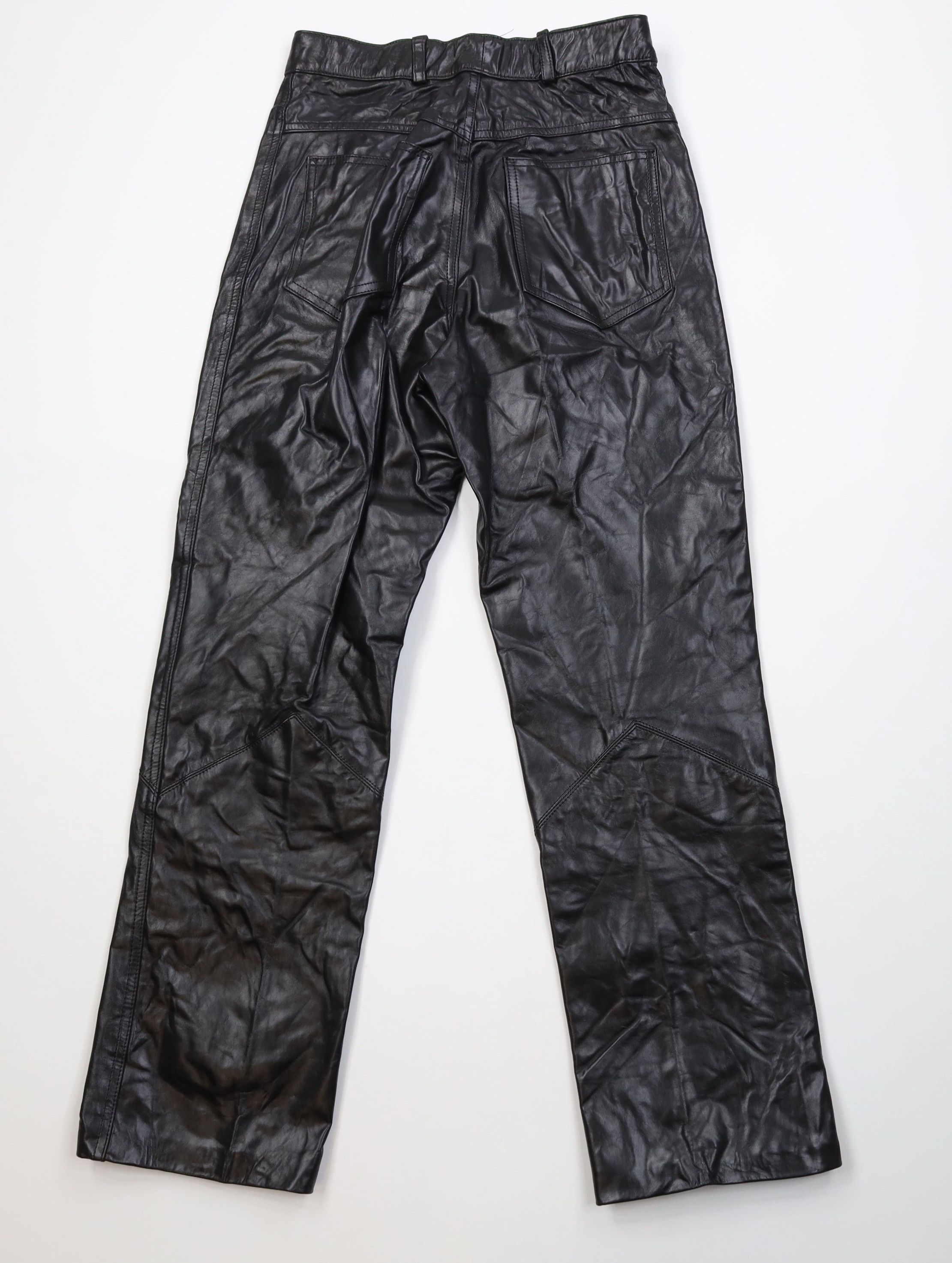 Vintage Vintage 70s Streetwear Straight Leg Pants Black Dom Goth Size 30" / US 8 / IT 44 - 8 Thumbnail