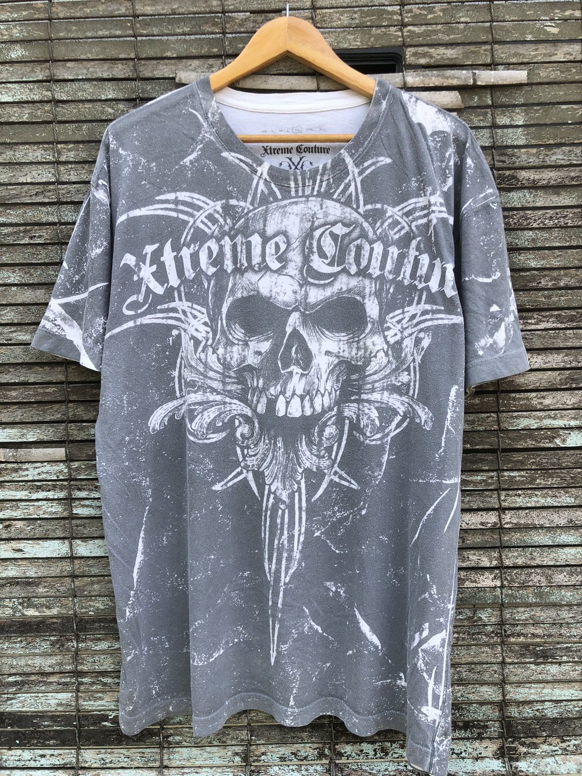 Affliction OVP Skull Xtreme Couture Tshirt Size US XL / EU 56 / 4 - 1 Thumbnail