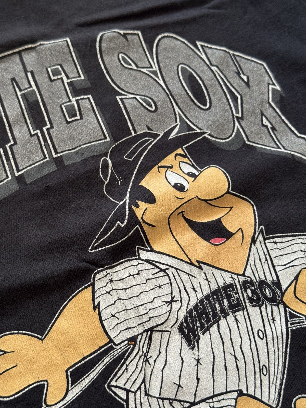 MLB Vintage 90’s 1994 White Socks The Flintstones MLB T-Shirt Size S / US 4 / IT 40 - 4 Thumbnail