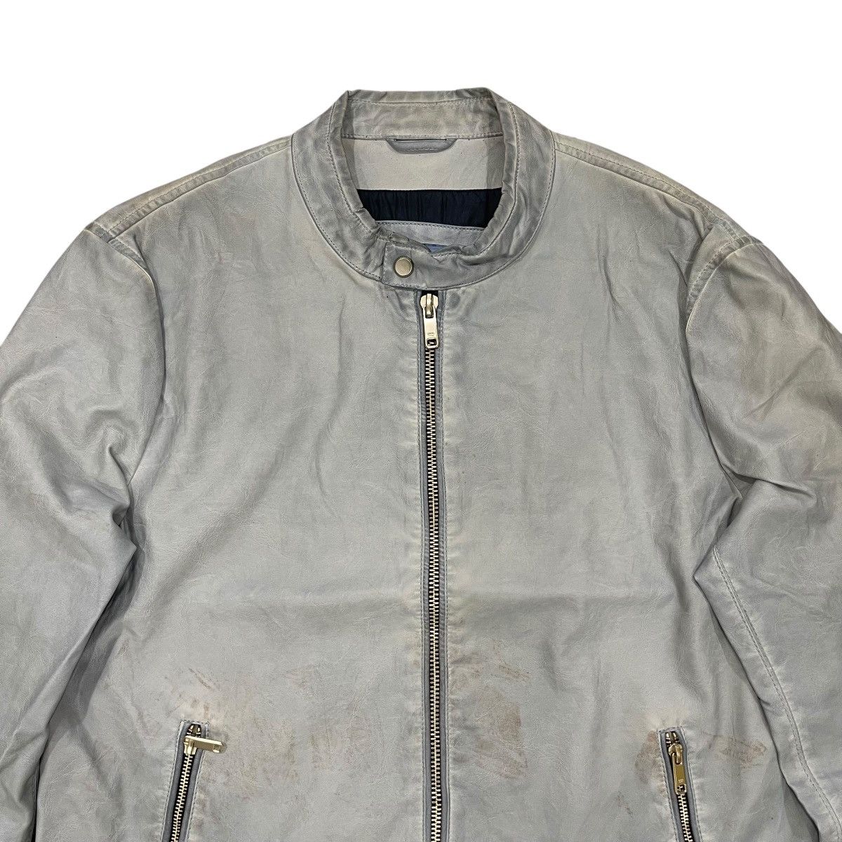 Zara Zara Man Cafe Racer Motorcycle Riding Bikers Zipper Jacket Size US XL / EU 56 / 4 - 2 Thumbnail