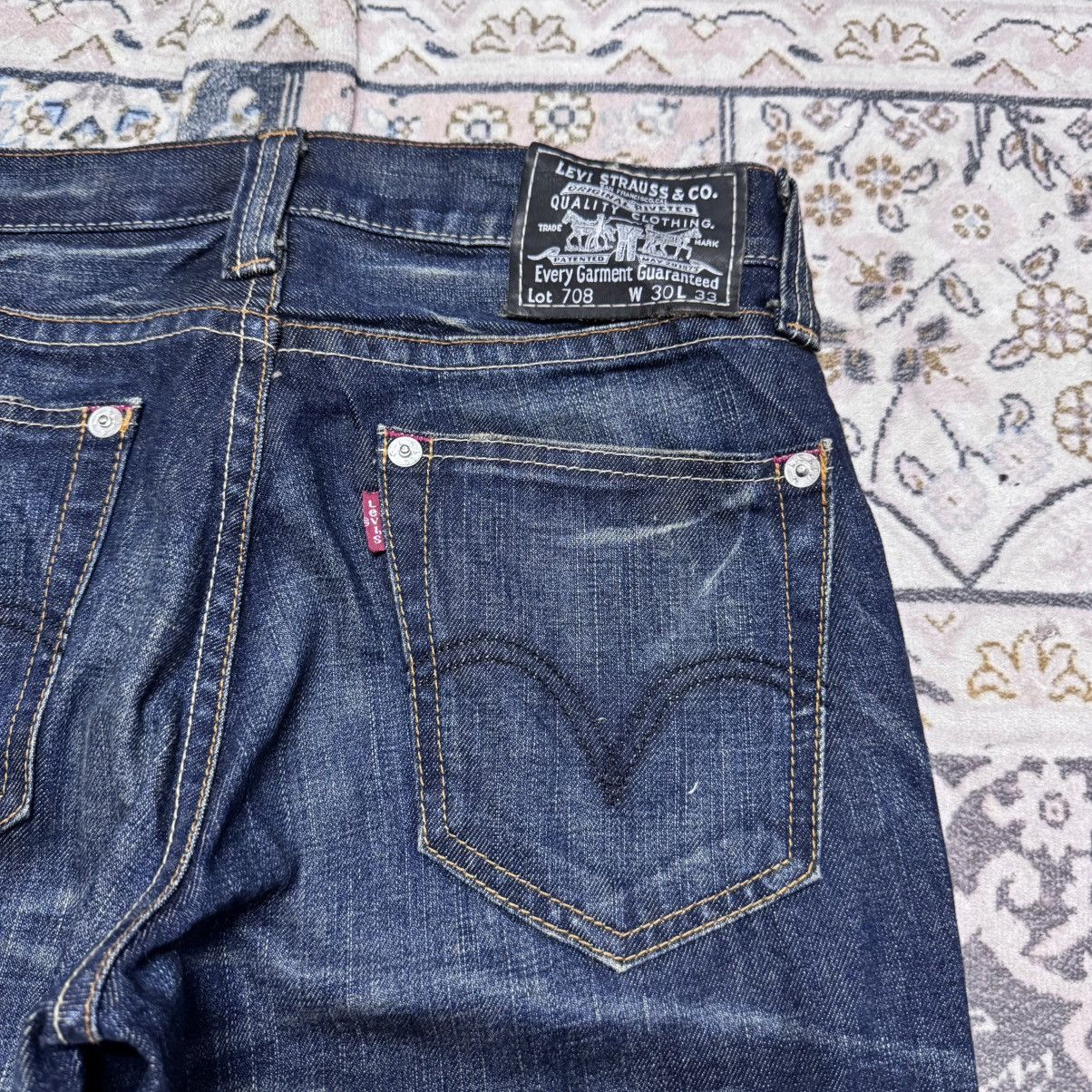 Levi's 2000s Levis 708 Flare Jeans Low Rise Hedi Slimane Size US 30 / EU 46 - 15 Thumbnail