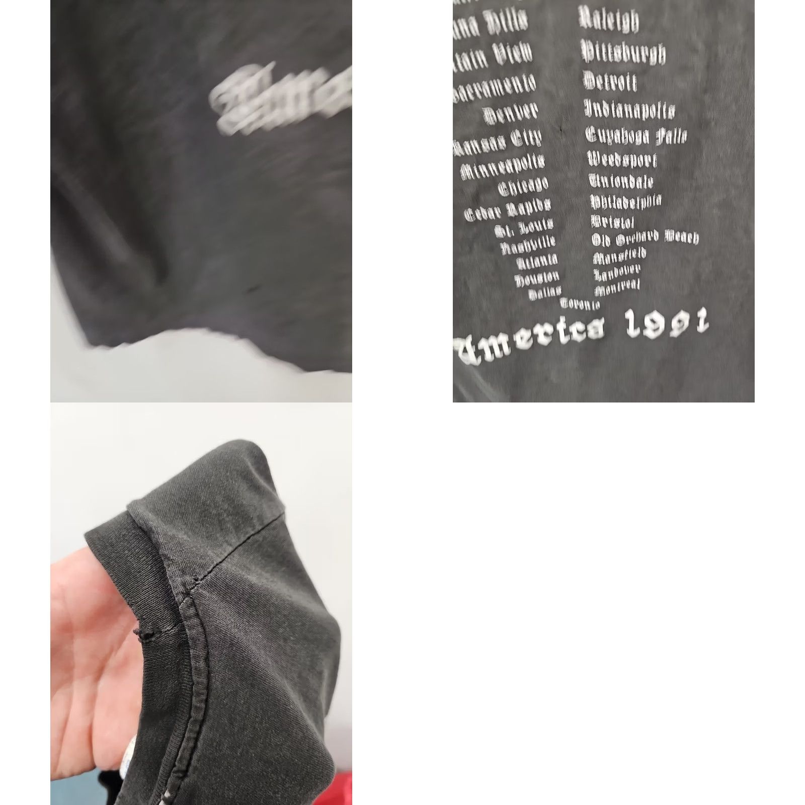 Hanes VINTAGE 1991 Motorhead Amwrica Tour Black T-shirt Mens L Size Large Hanes Shirt Rock Band 90s Size US L / EU 52-54 / 3 - 9 Thumbnail