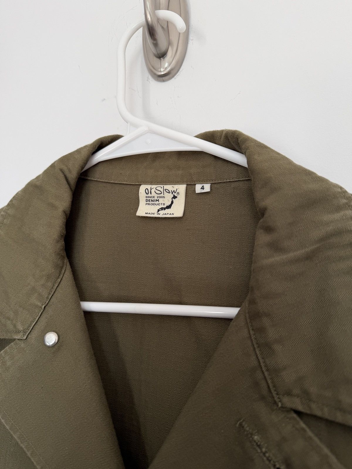 Orslow Orslow Fatigue Button Up Work Shirt Olive Size US XL / EU 56 / 4 - 2 Thumbnail