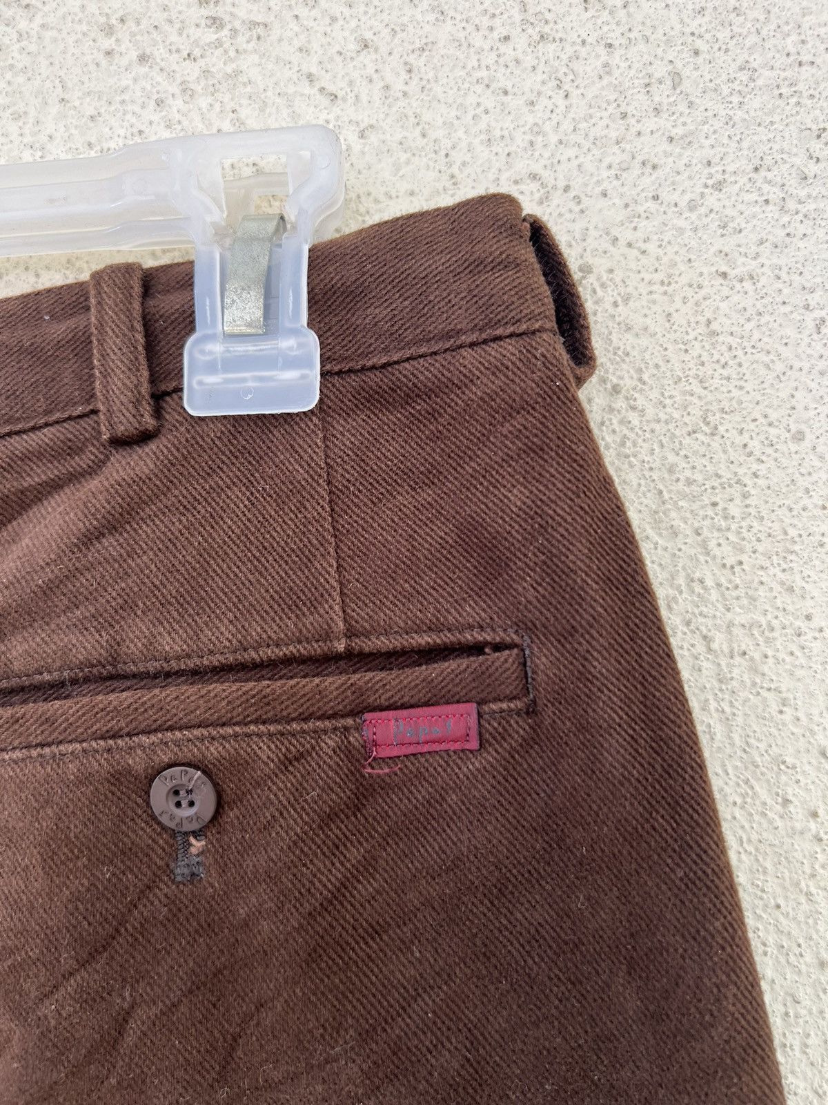 Mademoiselle Non Non Papas Japan X Tessuti Sondrio Baggy Gabardine Trouser Pant Size US 29 - 19 Thumbnail