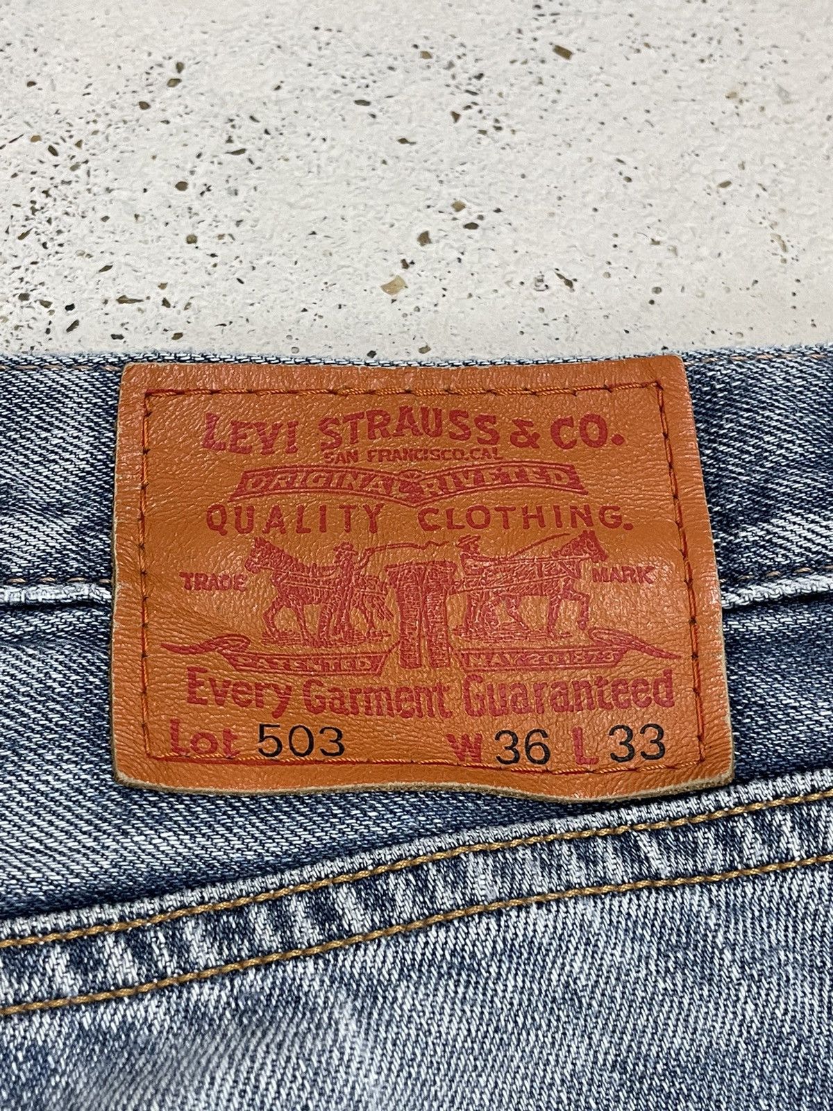 Levi's Levis 503 Classic Levi’s 00’s Production Distressed Denim Size US 37 - 23 Thumbnail