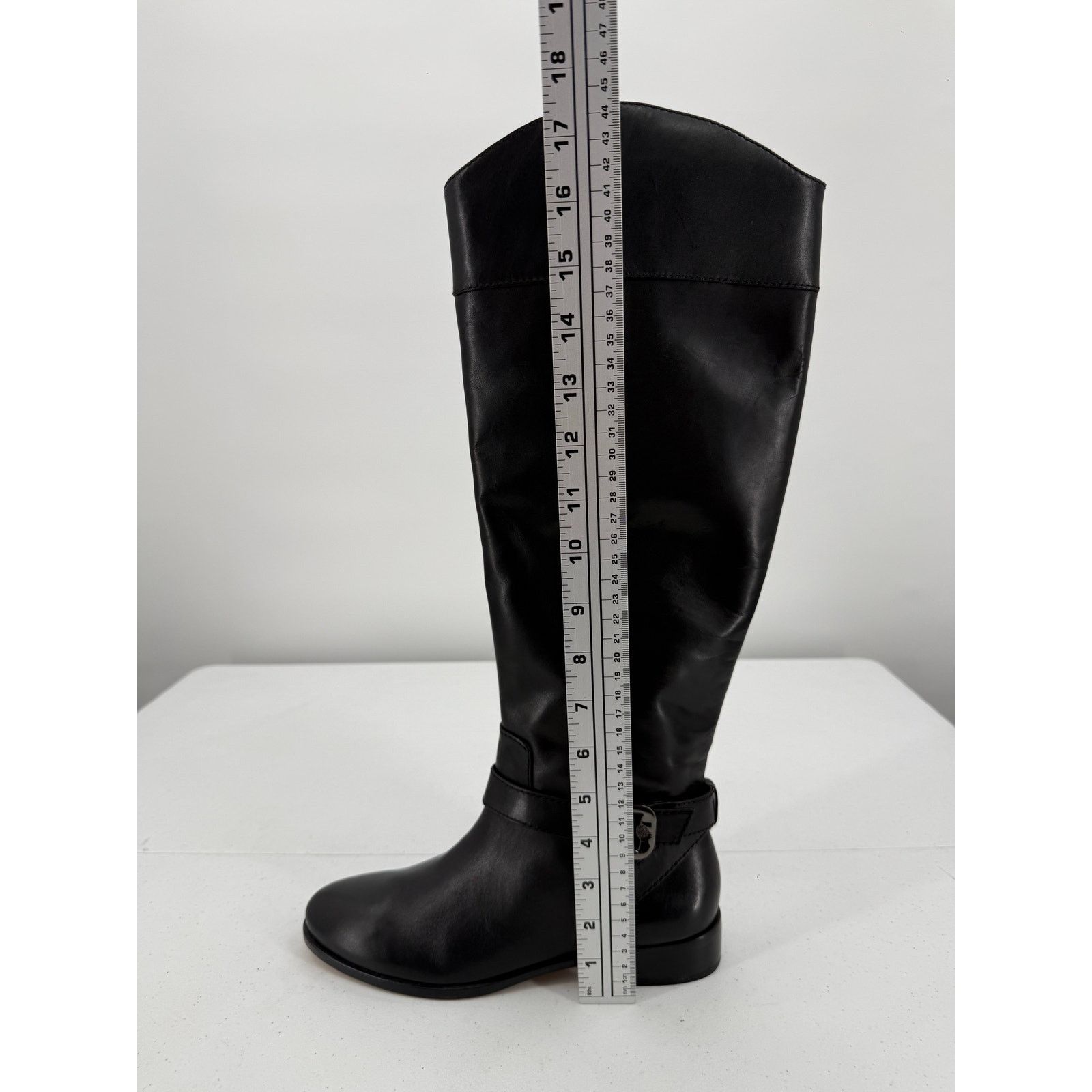 Vince Camuto NWT Vince Camuto Ovarlym Black Leather Knee-High Riding Boot Size US 6.5 / IT 36.5 - 11 Thumbnail
