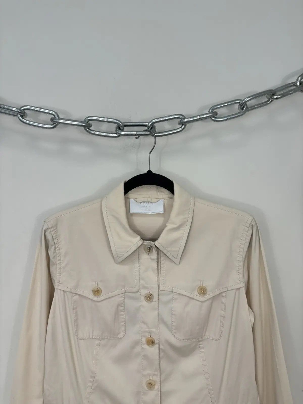 Prada Prada Women’s Rare Classic Luxury Cotton Nylon Jacket Size M / US 6-8 / IT 42-44 - 3 Thumbnail
