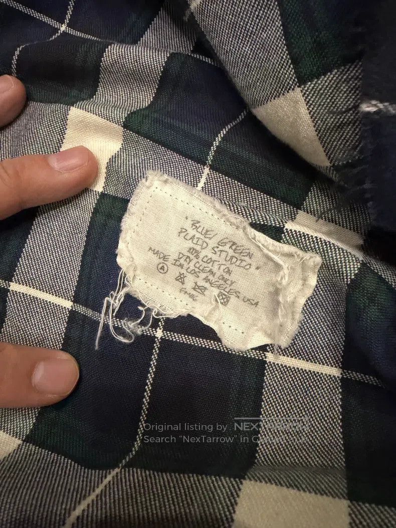 Greg Lauren Greg Lauren Blue green white plaid shirt Size US S / EU 44-46 / 1 - 4 Thumbnail
