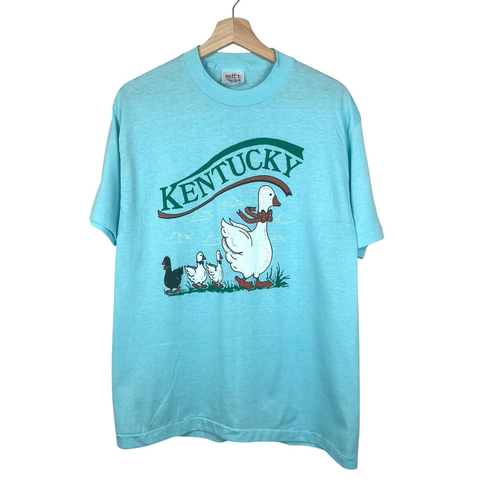 Other Vintage 80s/90s Kentucky Ducks Light Blue T Shirt Large Size US L / EU 52-54 / 3 - 1 Thumbnail