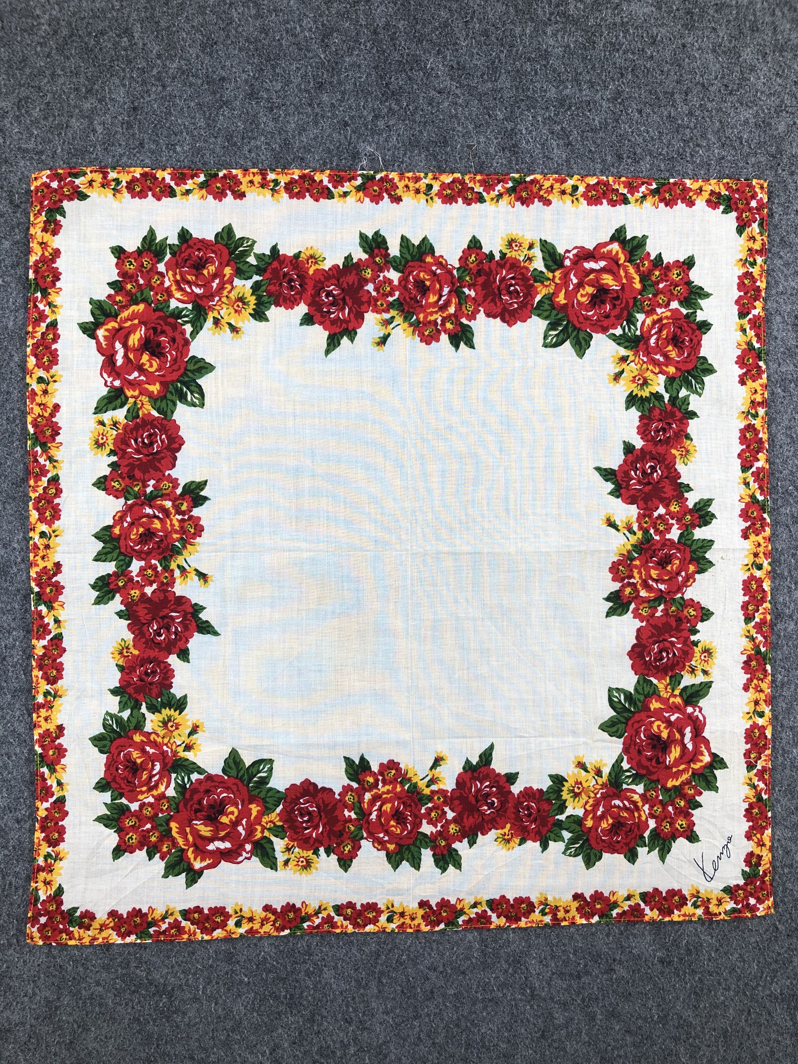 Kenzo × Vintage Kenzo Floral Handkerchief / Bandana / Neckerchief Size ONE SIZE - 3 Thumbnail