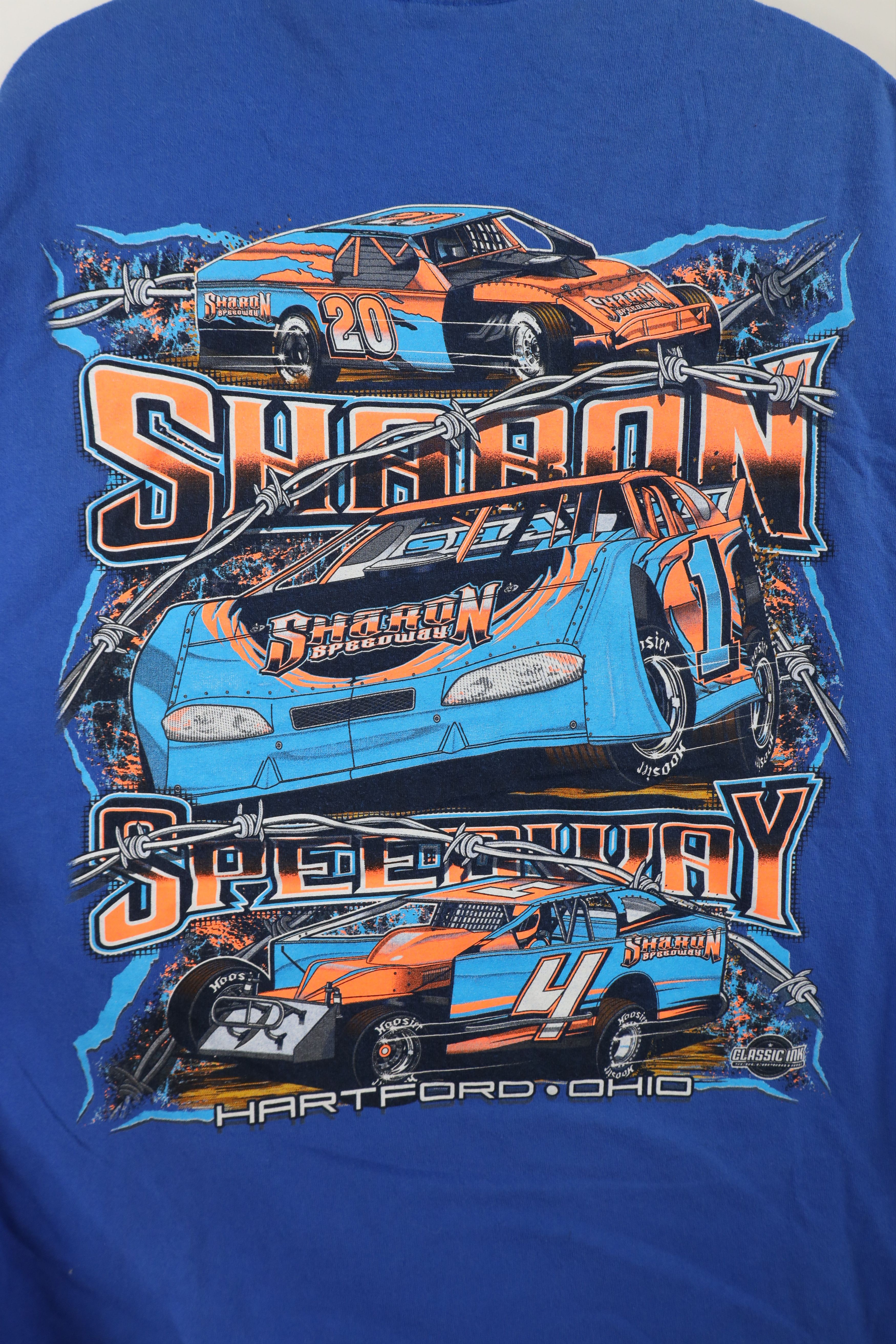 Vintage Vintage Y2K Streetwear Wire Sharon Speedway Racing T-Shirt Size US L / EU 52-54 / 3 - 9 Thumbnail