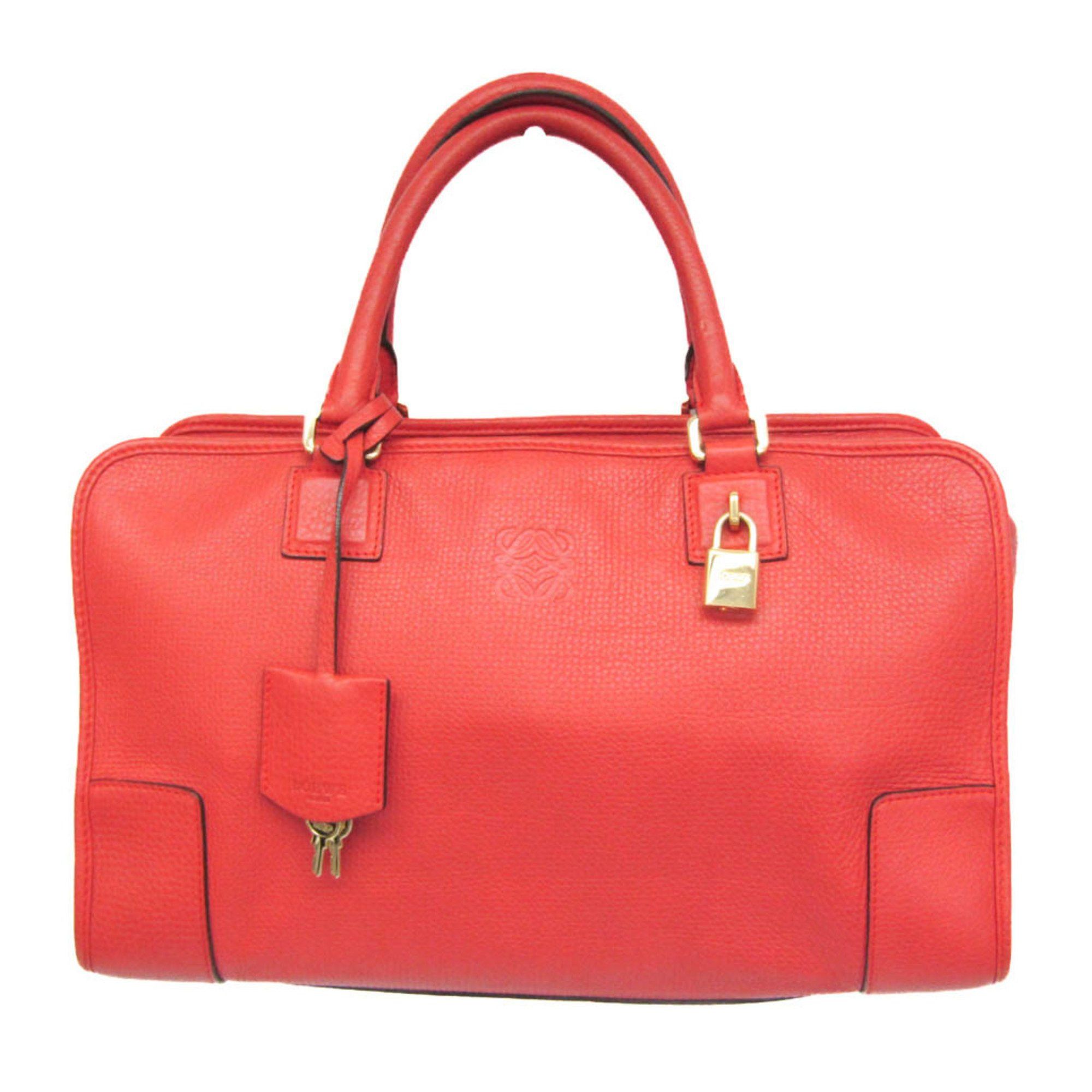 Loewe Loewe Amazona 36 352.45.A22 Women's Leather Handbag Red Orange Size ONE SIZE - 1 Thumbnail